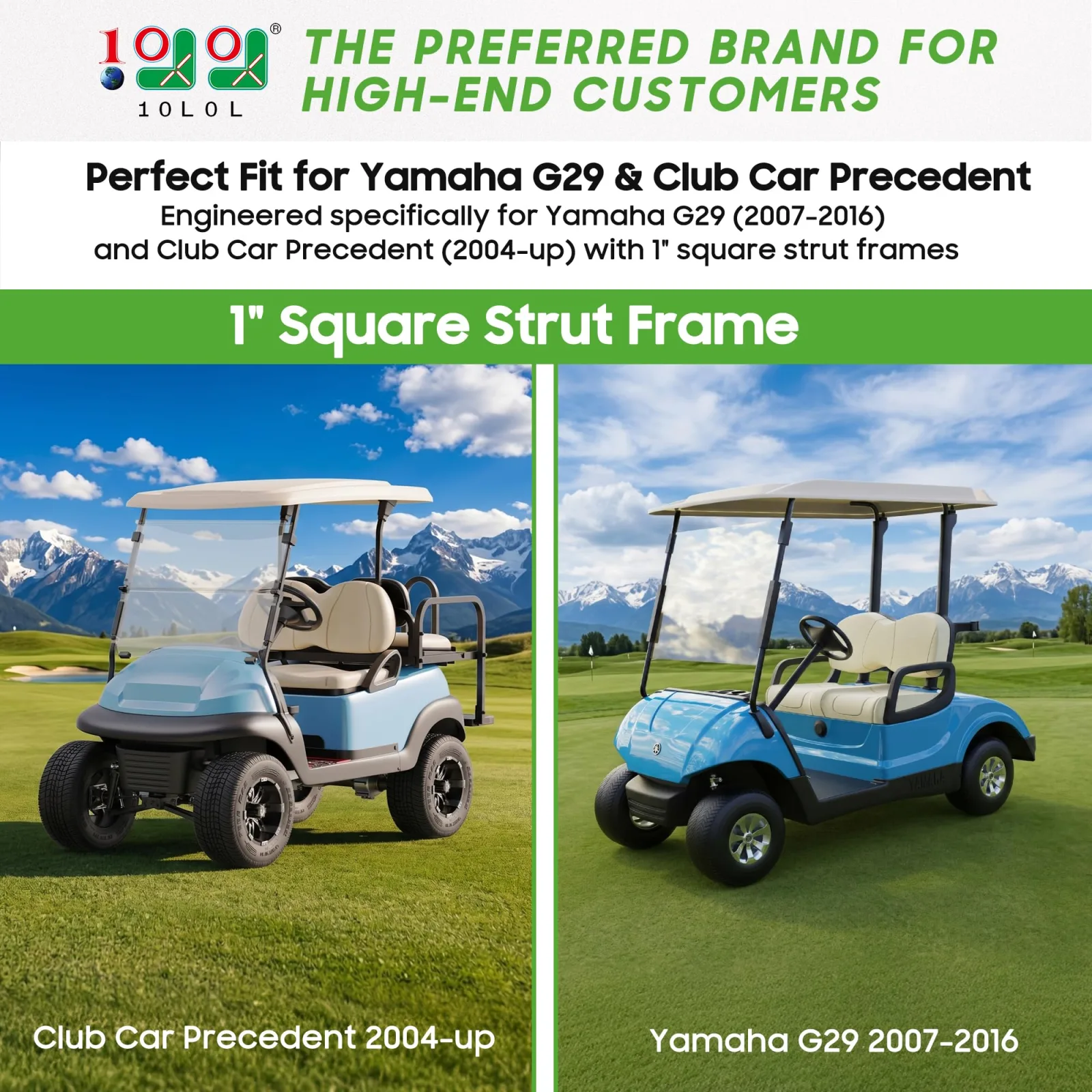 10L0L Windshield Clip Kit for Club Car Precedent & Yamaha G29 image 2