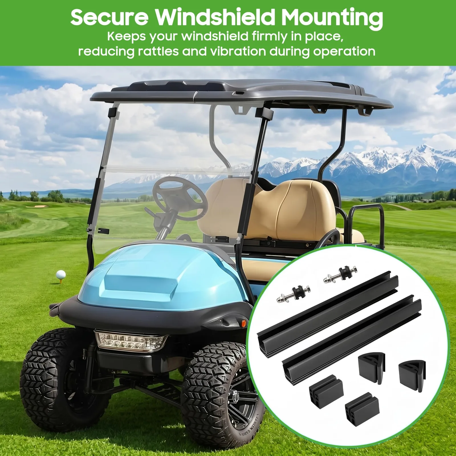 10L0L Windshield Clip Kit for Club Car Precedent & Yamaha G29 image 4