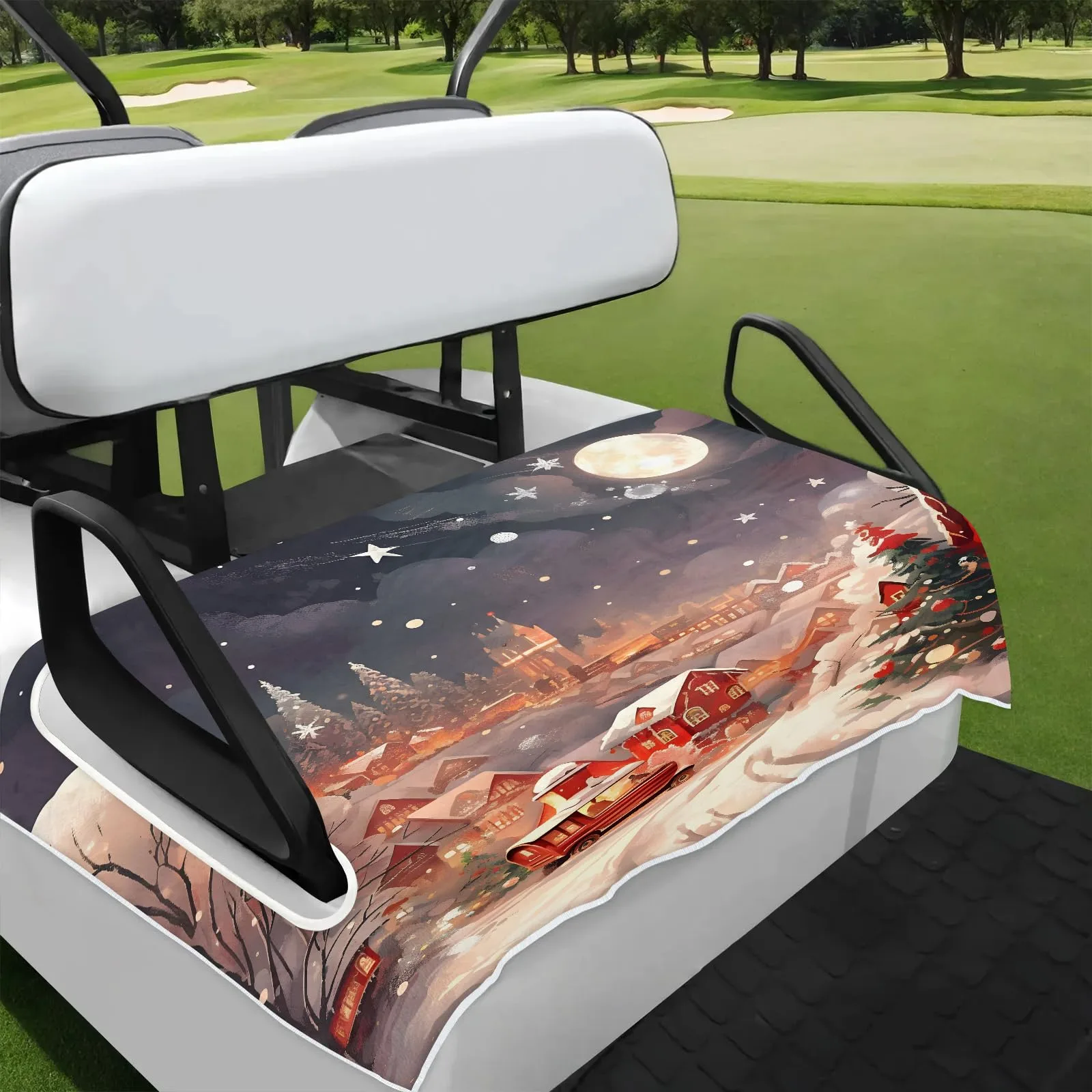 Tiveruda Vintage Christmas Golf Cart Seat Cover 51 x 31 in