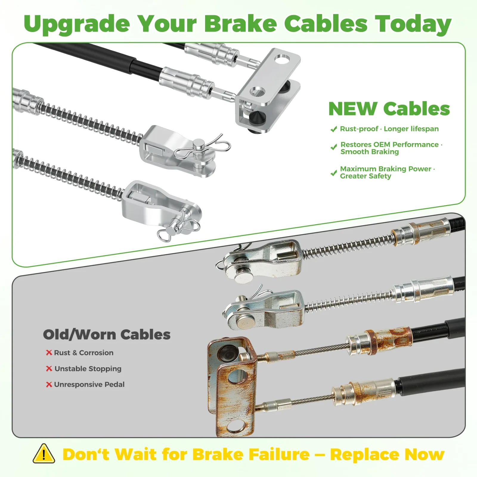 10L0L Brake Cable Kit for E-Z-GO TXT & Medalist image 4