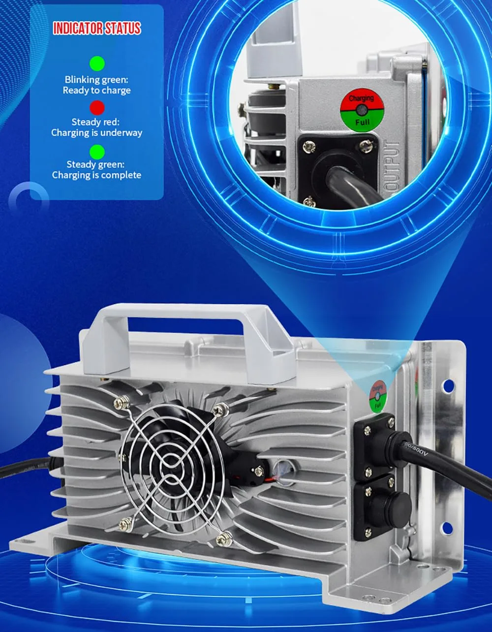 Xtuboz 48V20A 48V Lithium Golf Cart Charger for EZGO RXV image 3