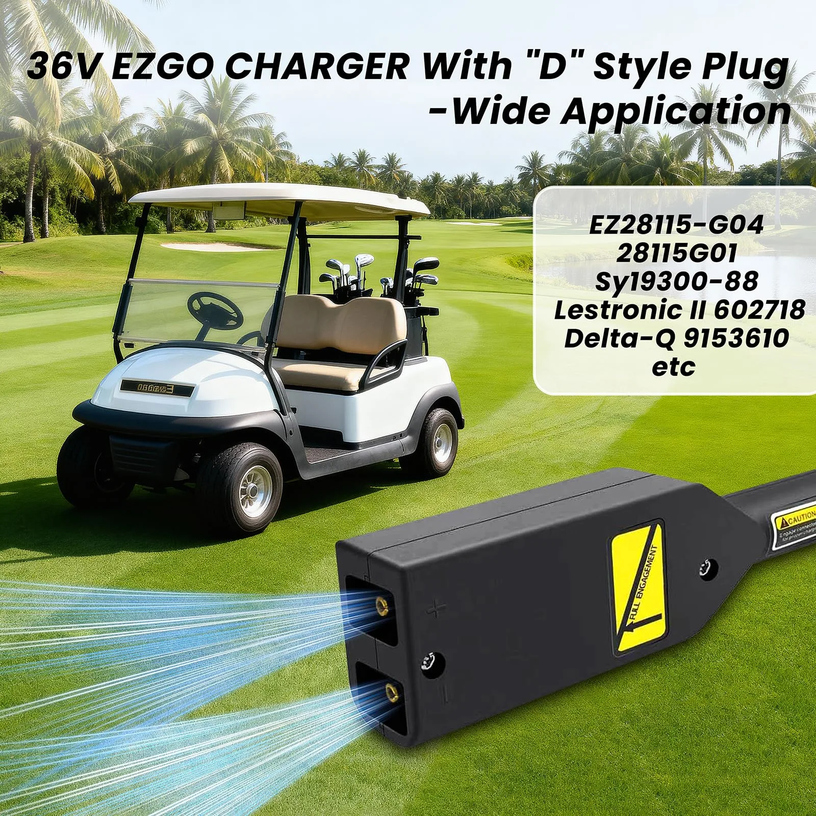 Elebatic 36V 18A Charger for E-Z-GO TXT Golf Carts image 3