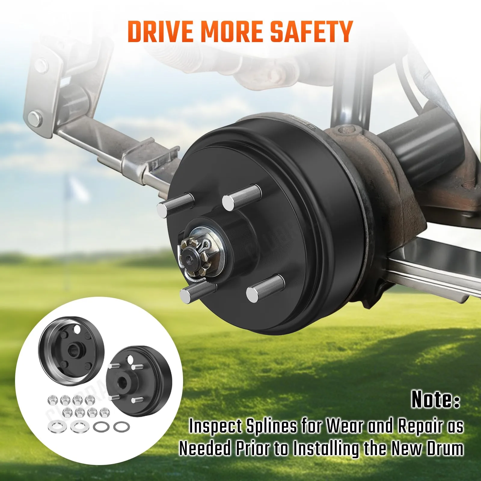CLUBRALLY Brake Drum Kit for E-Z-GO and Columbia Carts image 4