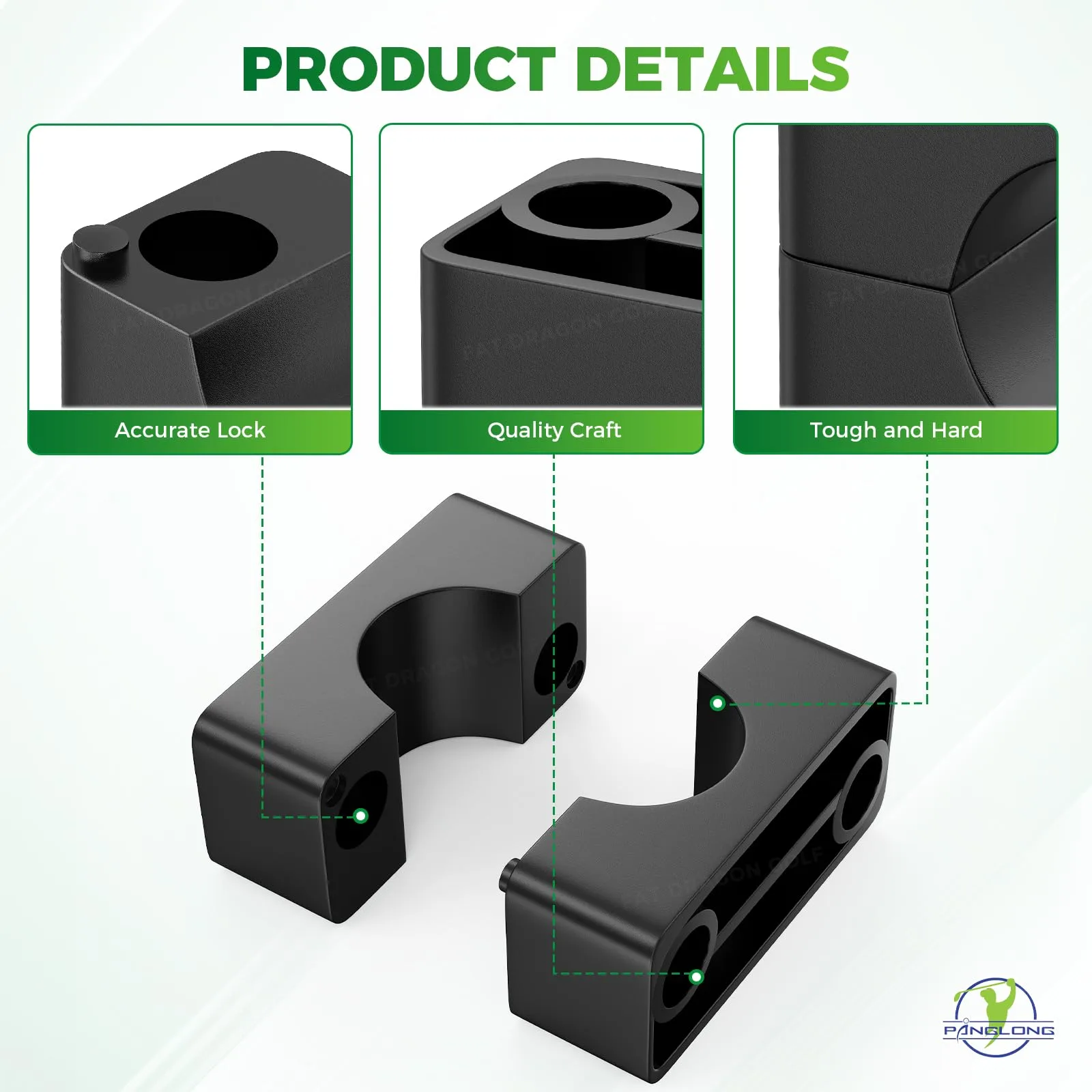 Panglong Brake Block Mounting Set for Club Car DS & Carryall image 2