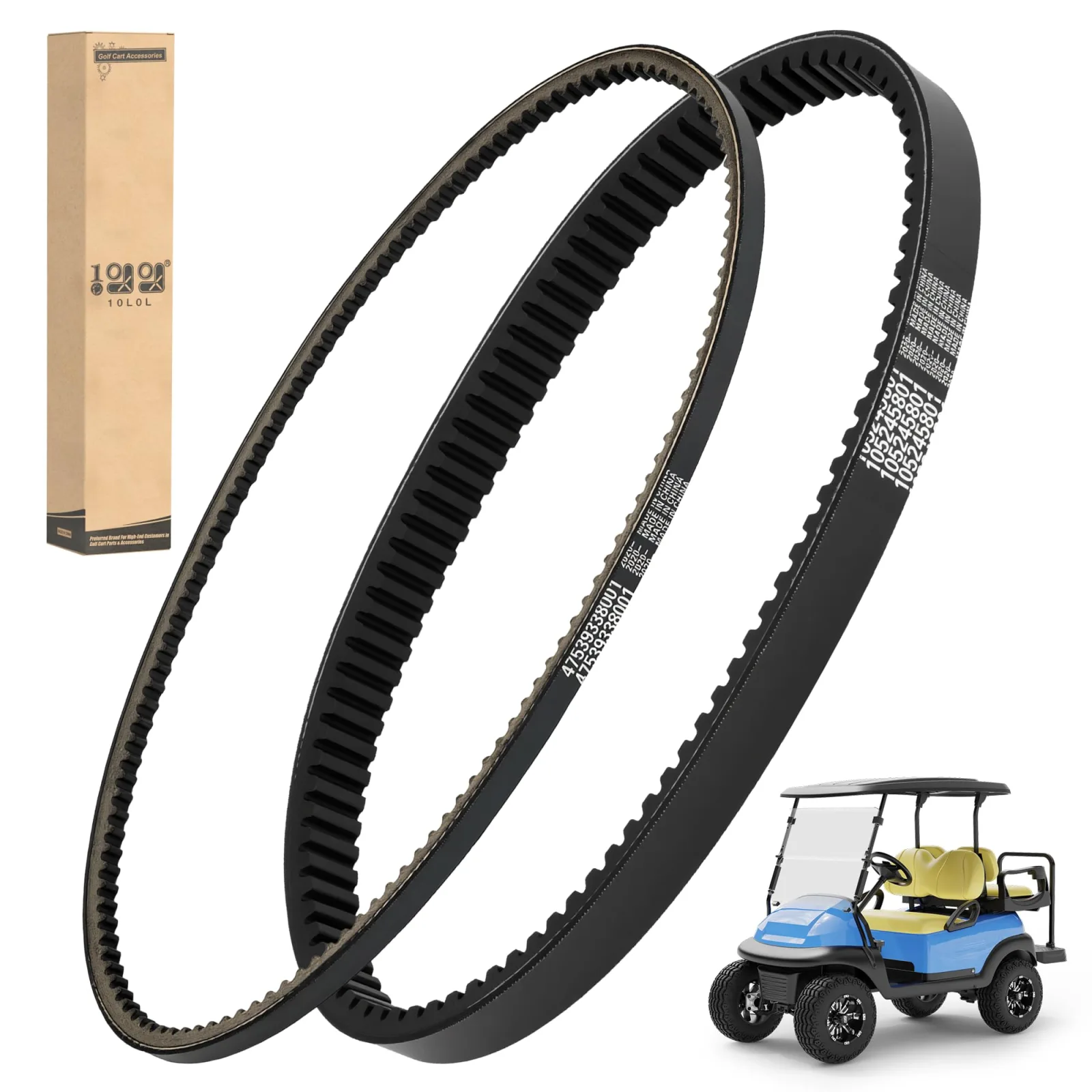 10L0L Club Car Starter Generator and Drive Belt Set