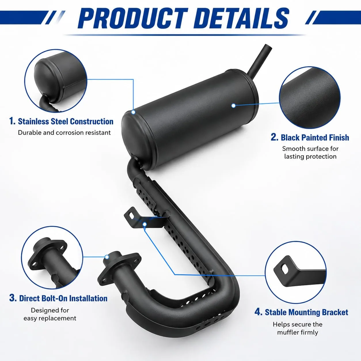 HESUNHE Exhaust Muffler for Club Car DS 101859301 image 3