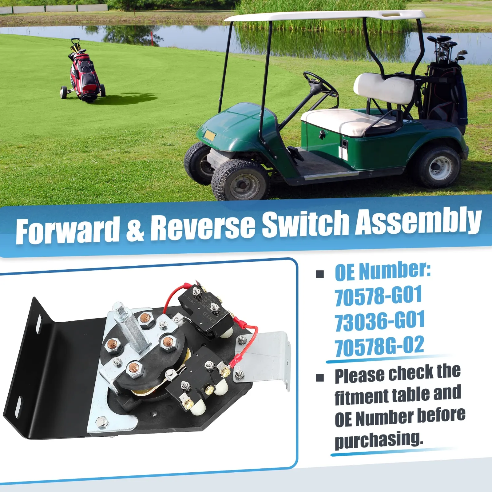 X AUTOHAUX E-Z-GO Forward Reverse Switch Assembly image 2