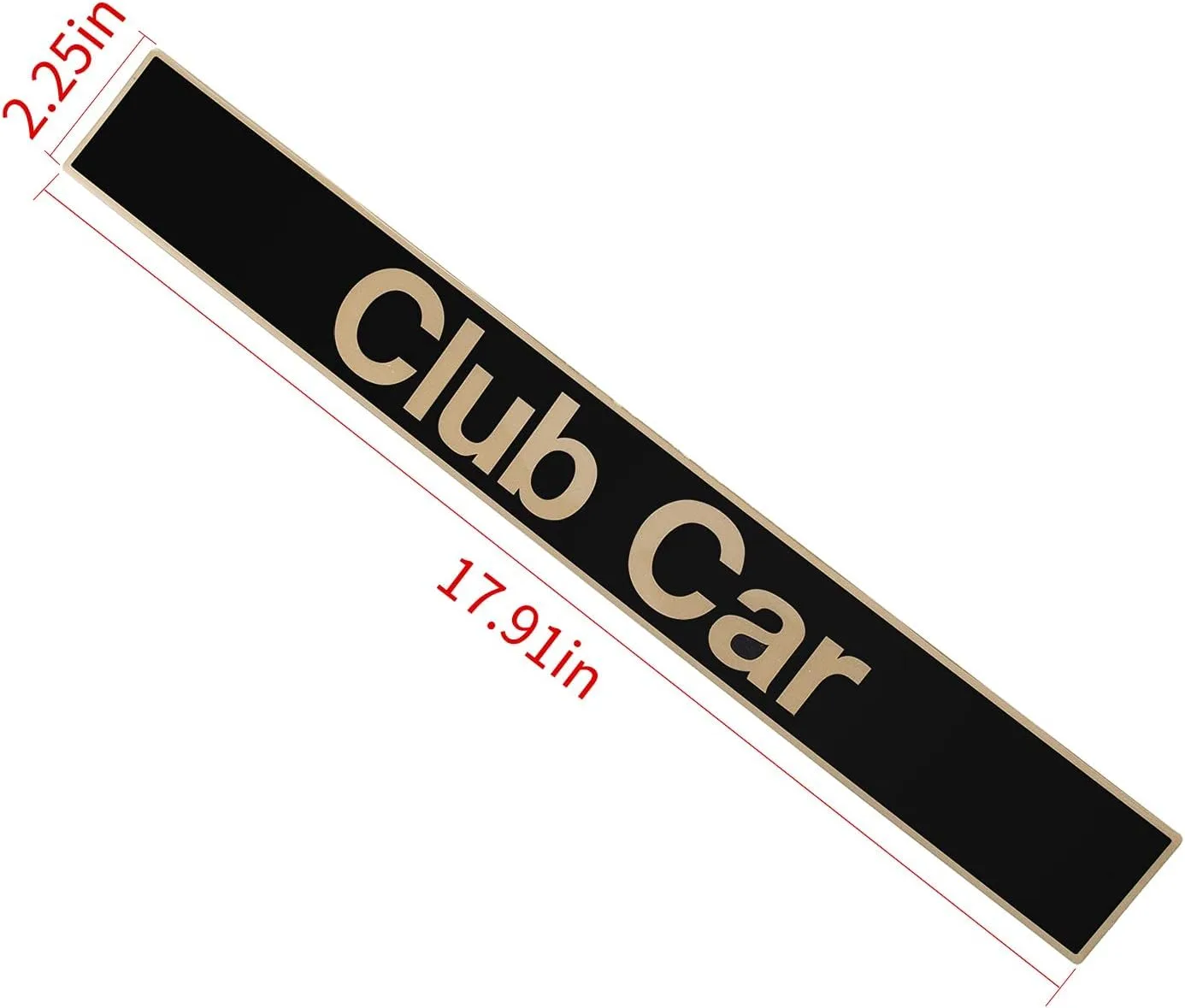 DRIVE UP Club Car DS Black/Gold Name Plate Emblem — DU00269 image 4