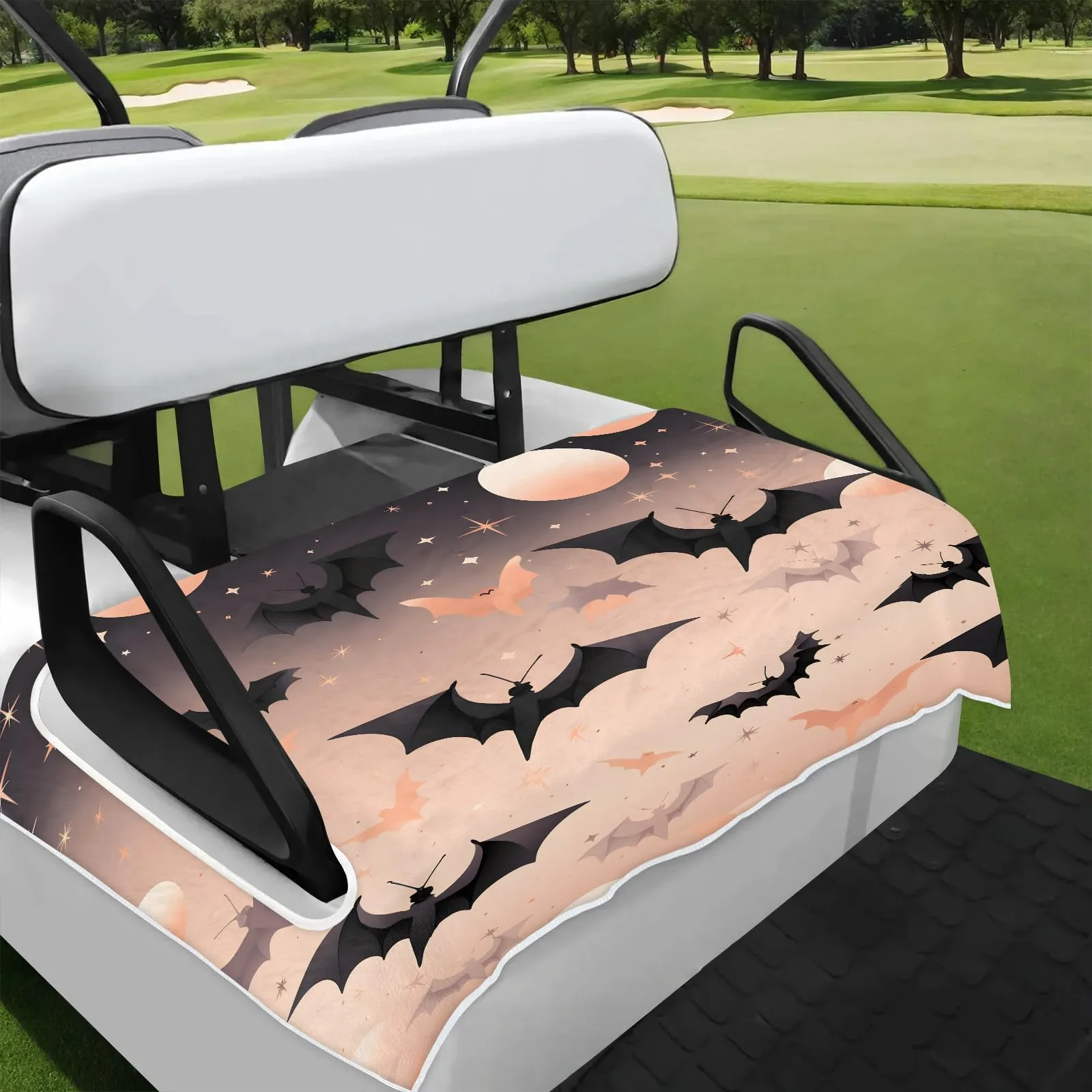 Tiveruda Halloween Golf Cart Seat Cover for Double Seats