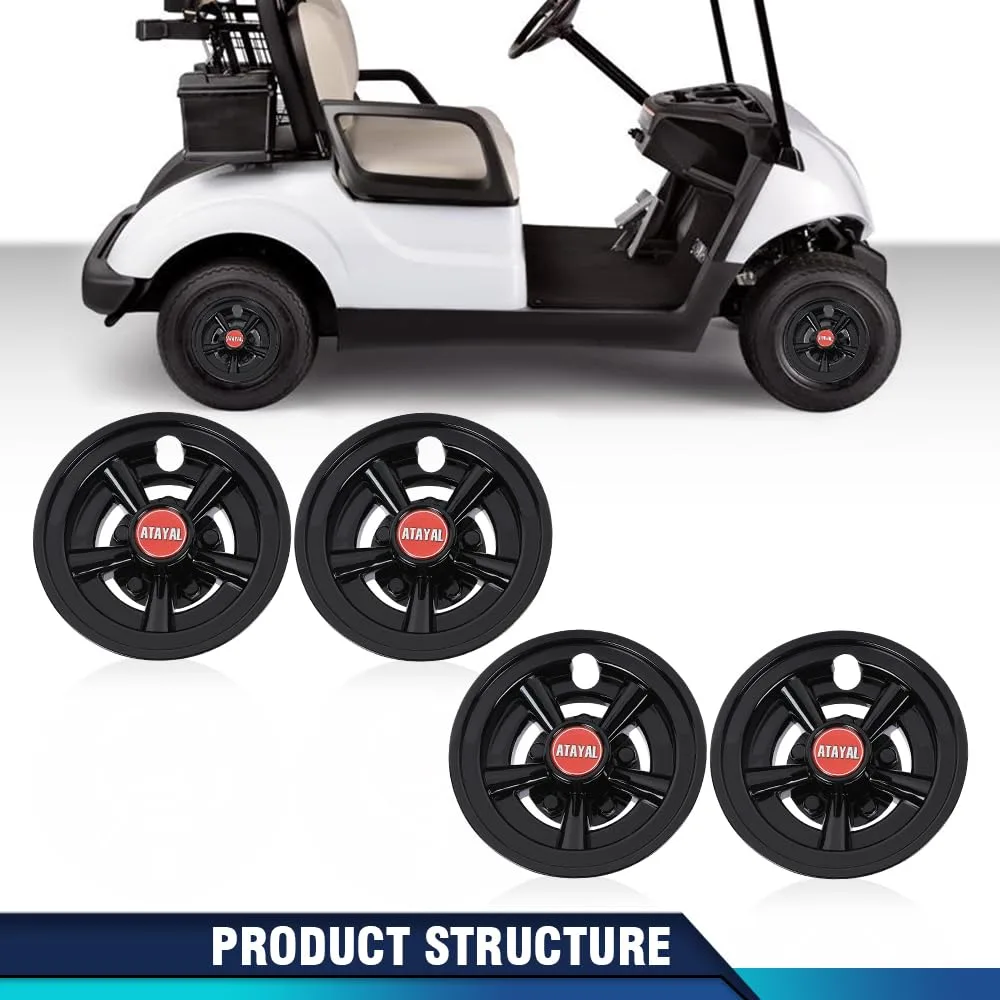 PIT66 Golf Cart Hub Caps for E-Z-GO, Yamaha & Club Car image 3