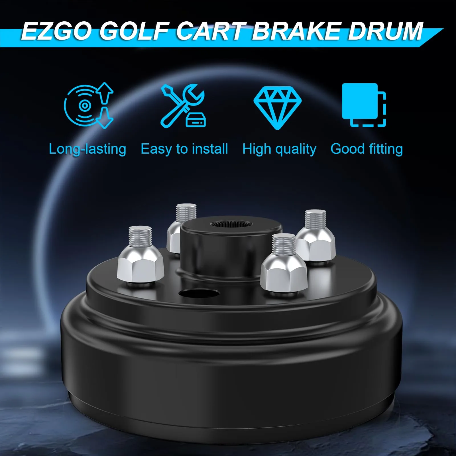 ENEKERP E-Z-GO TXT Rear Brake Drum Hub Assembly image 3