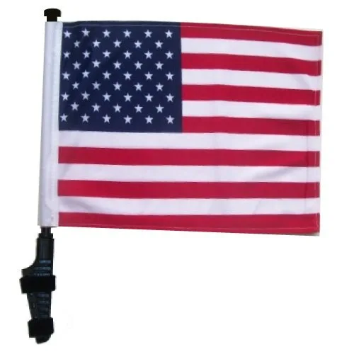 SSP Flags USA Golf Cart Flag with Pole and Bracket