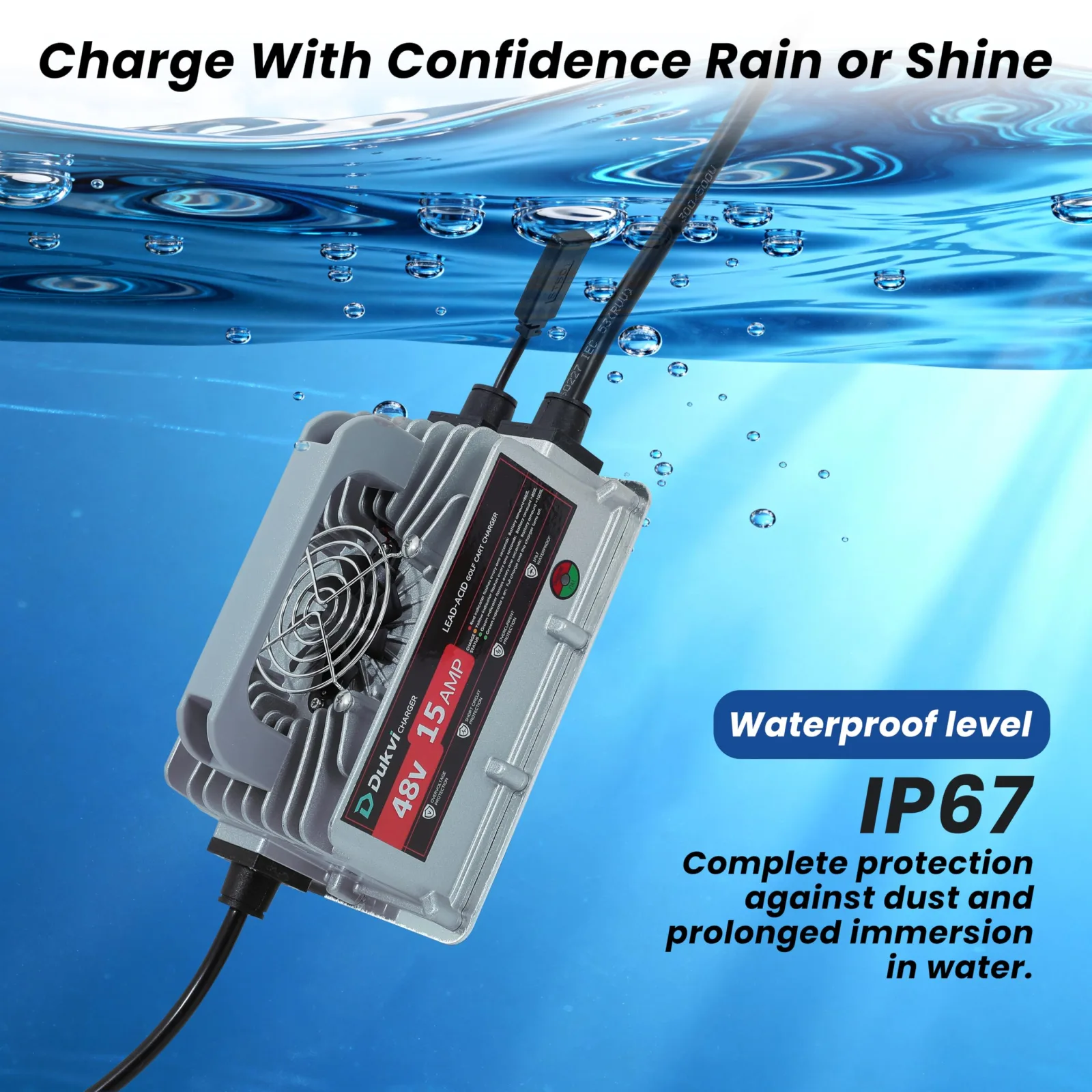 DUKVI 48V 15A Charger for Club Car Precedent and DS image 3