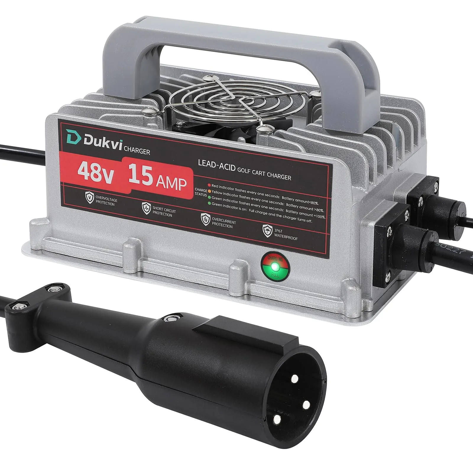 DUKVI 48V 15A Charger for Club Car Precedent and DS