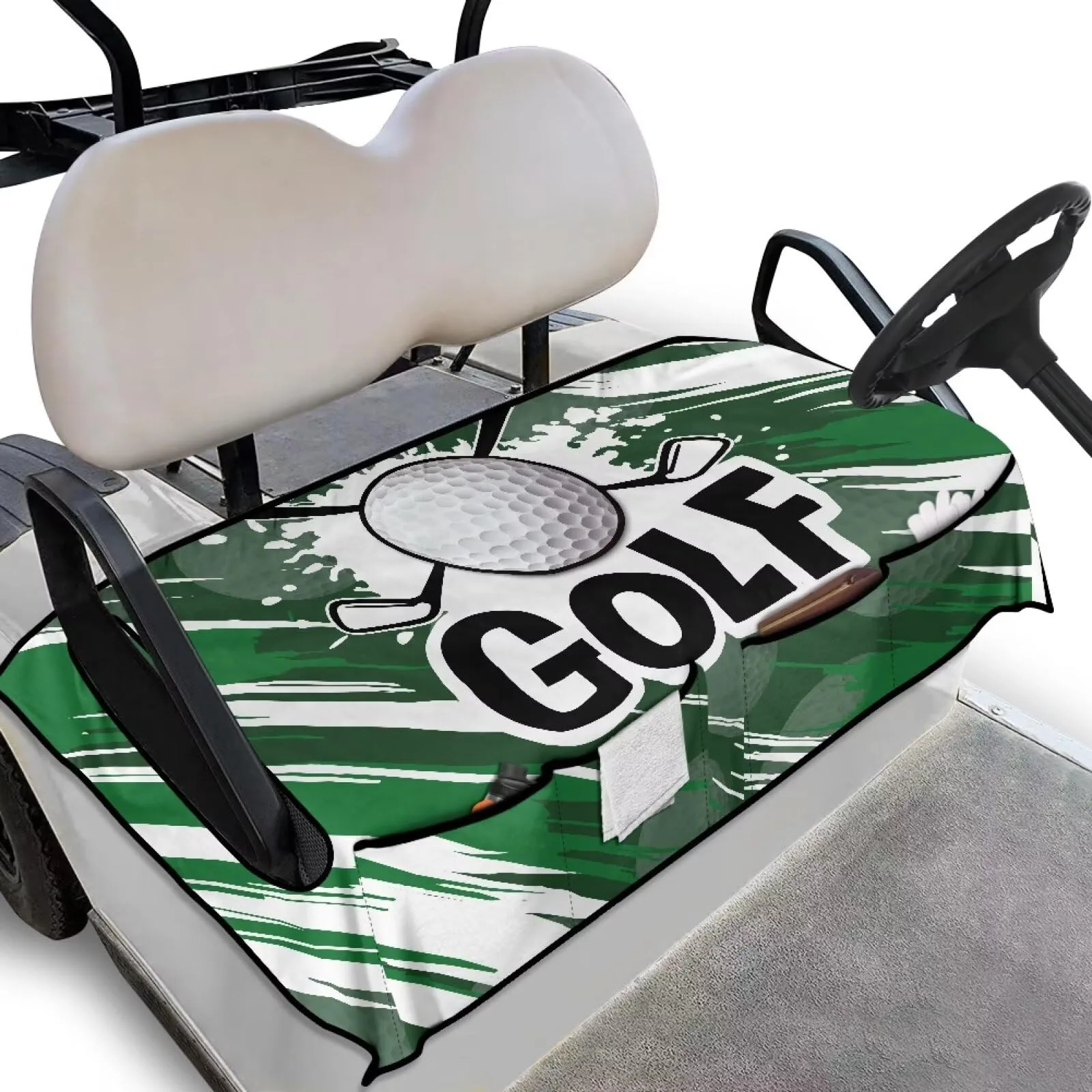 Knextrepoy Golf Cart Seat Cover with Pockets