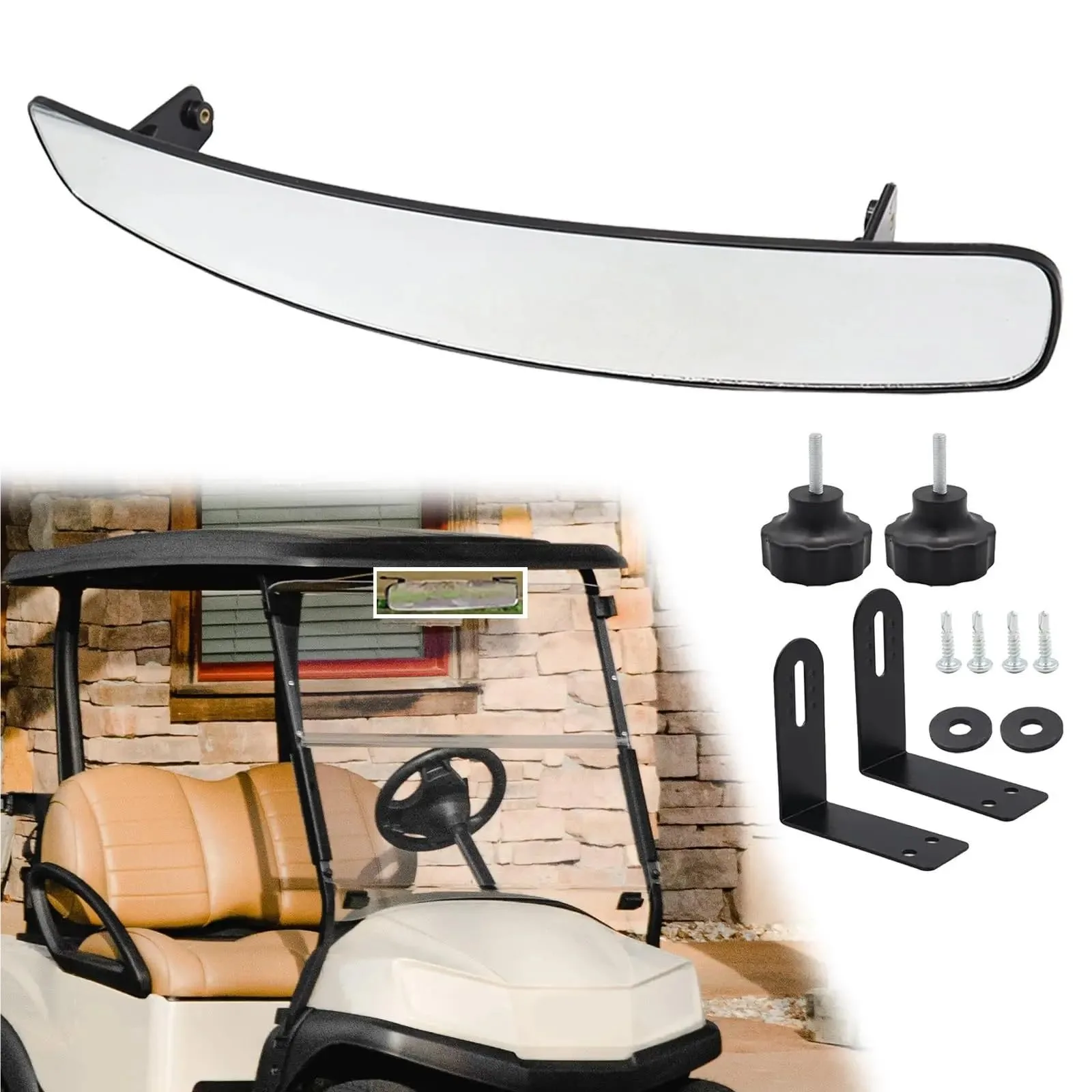 Ktann Convex Rear View Mirror for E-Z-GO Golf Carts image 4
