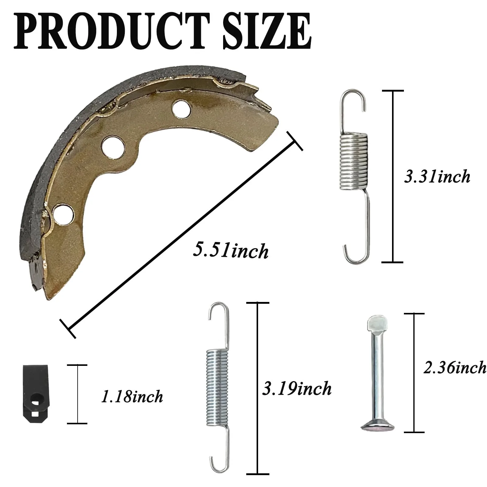 CZoom Club Car DS and Precedent Brake Shoe Kit image 4