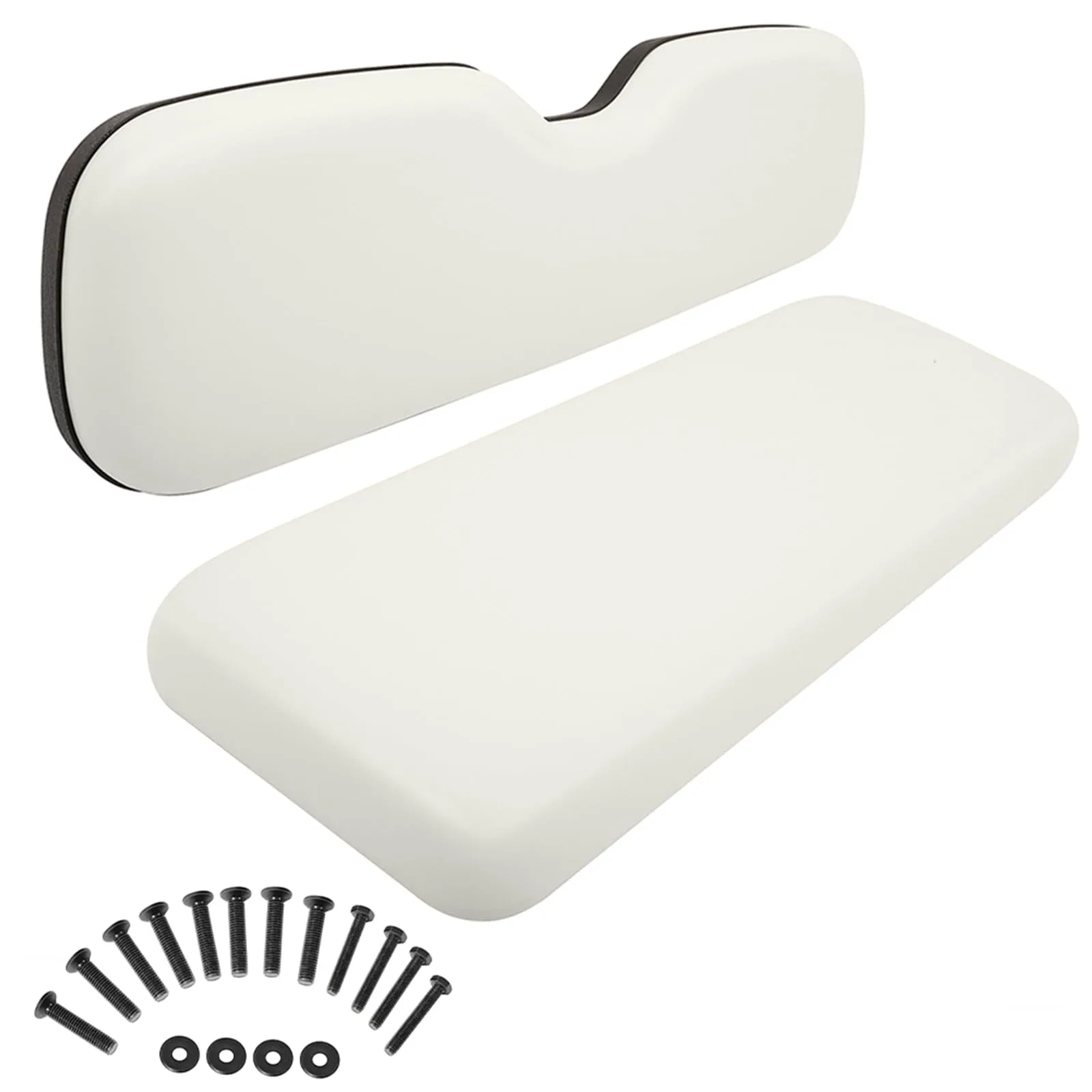 SCITOO White Rear Golf Cart Seat Cushion Set