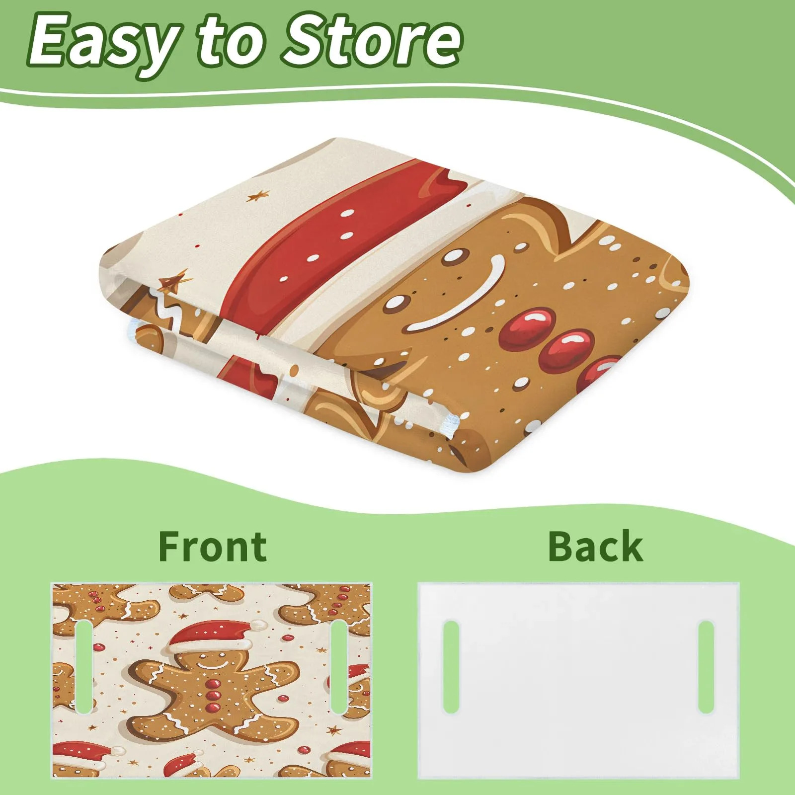Tiveruda Christmas Gingerbread Golf Cart Seat Cover 51 x 31 image 4
