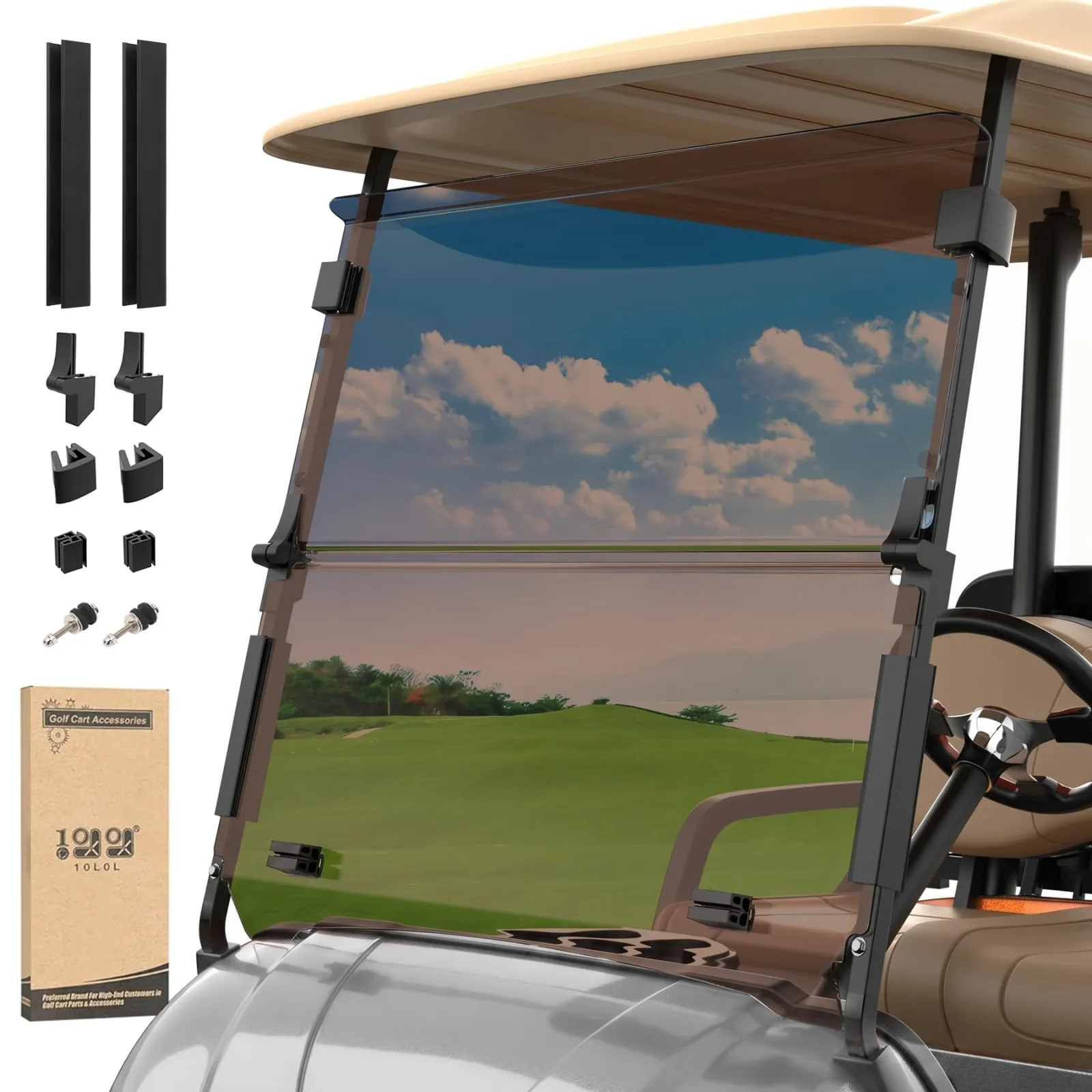 10L0L Yamaha G29/Drive Foldable Windshield 2007-2016