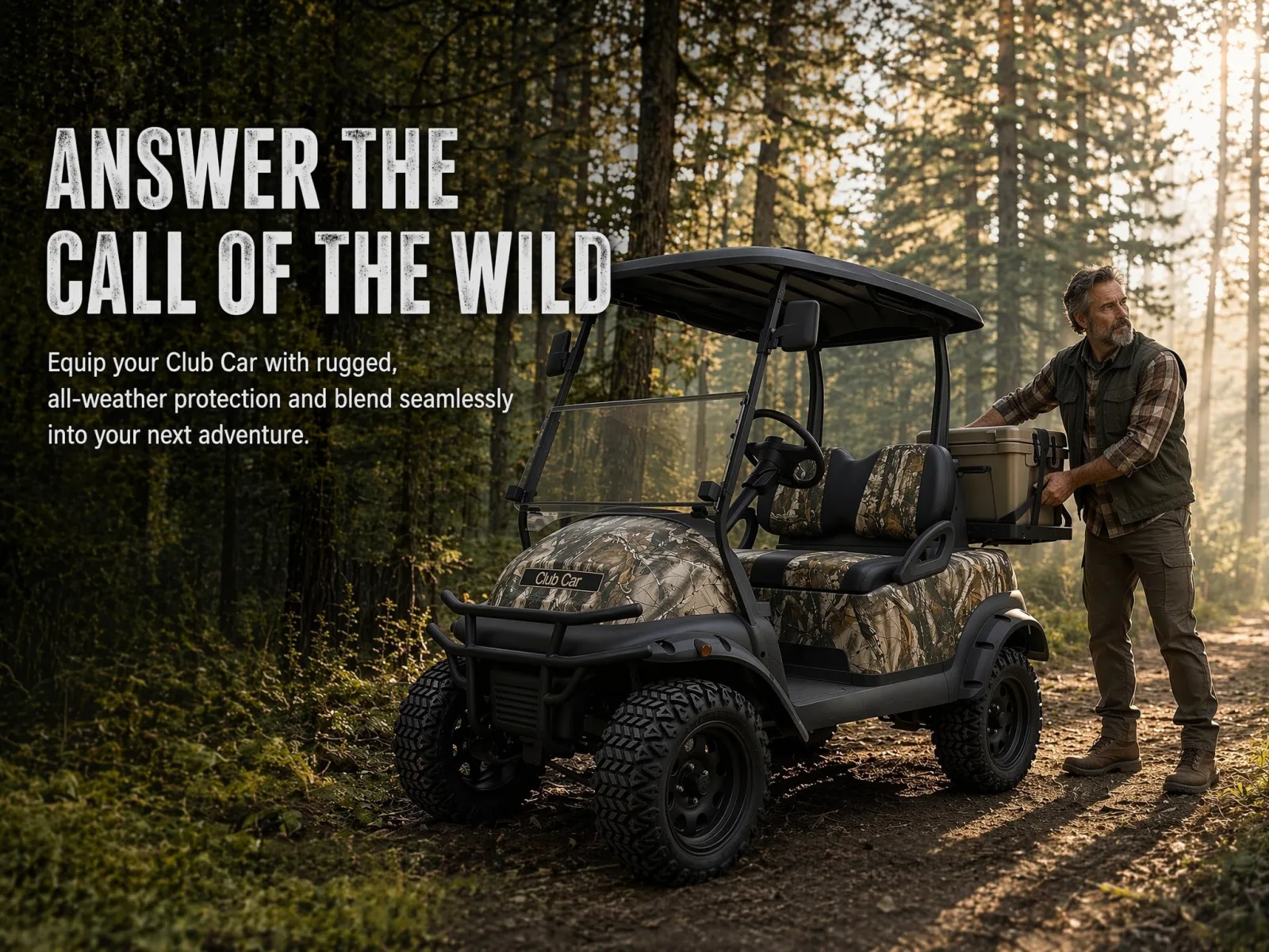 TakeLook Camo Seat Covers for Club Car Precedent Front Seats image 2