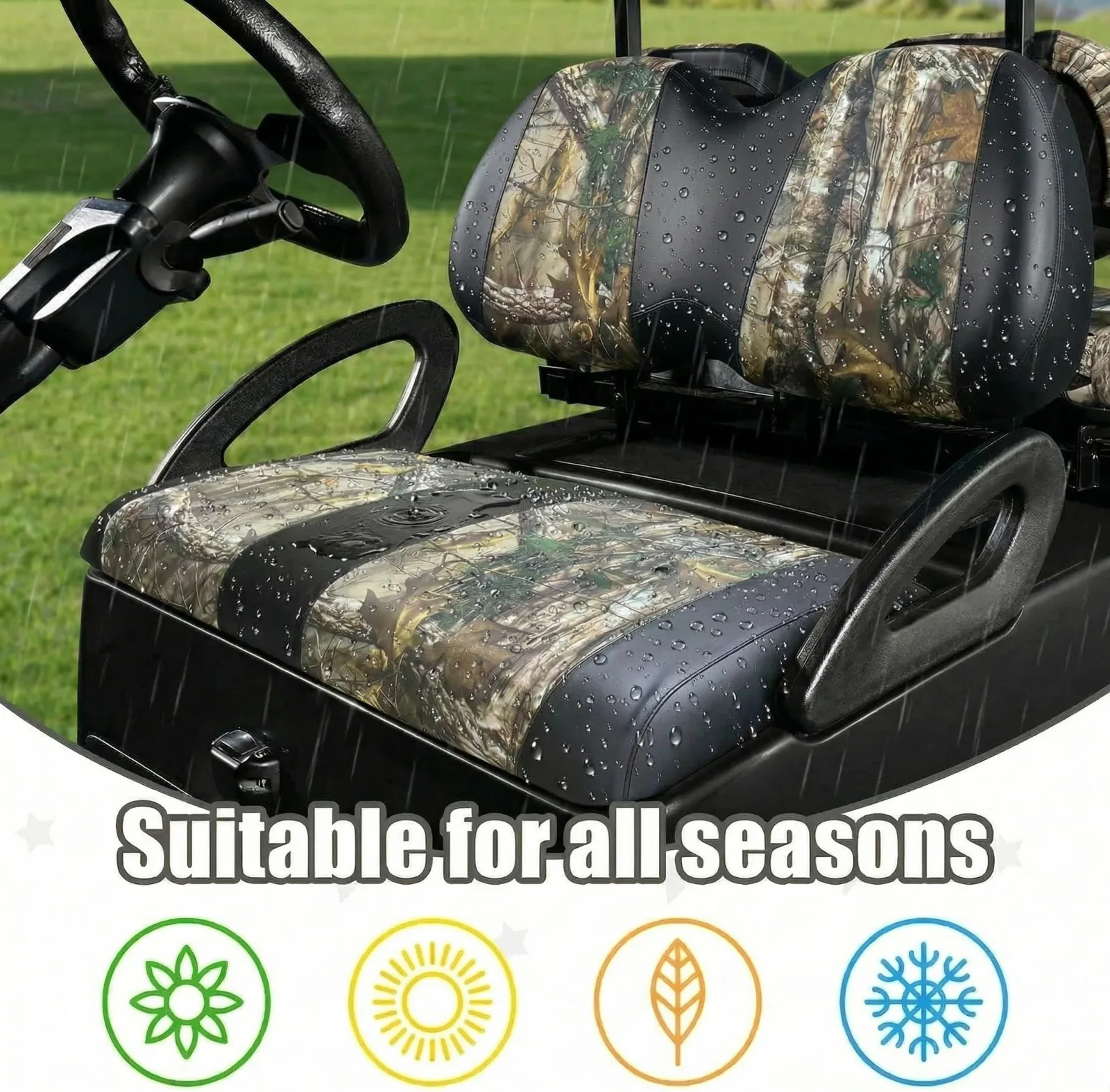 TakeLook Camo Seat Covers for Club Car Precedent Front Seats image 3