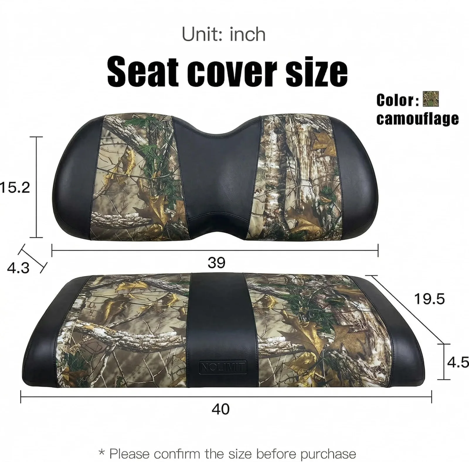TakeLook Camo Seat Covers for Club Car Precedent Front Seats image 4