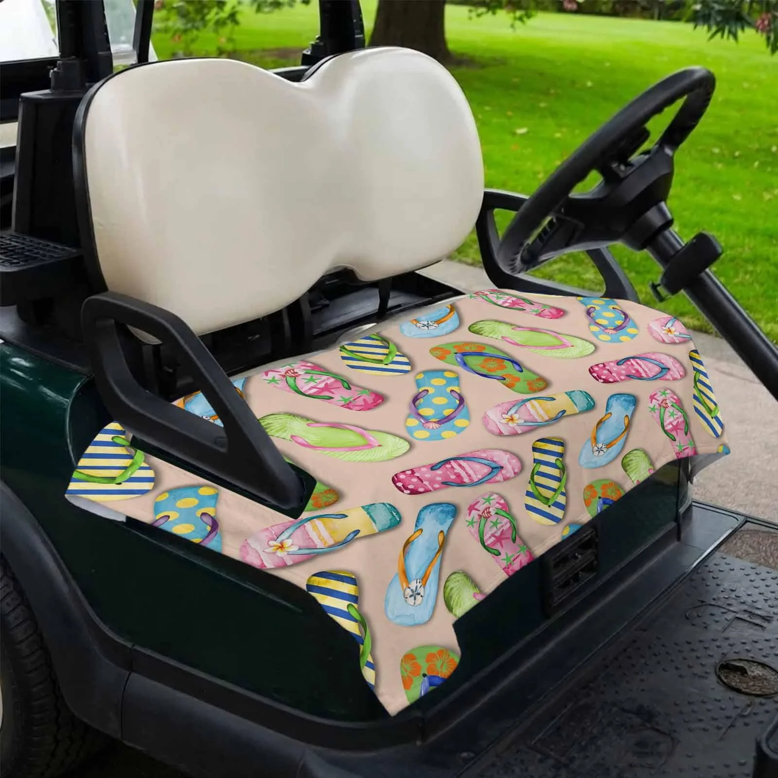 DecorLovee Golf Cart Seat Cover, Brown Microfiber 51 x 31 in image 2