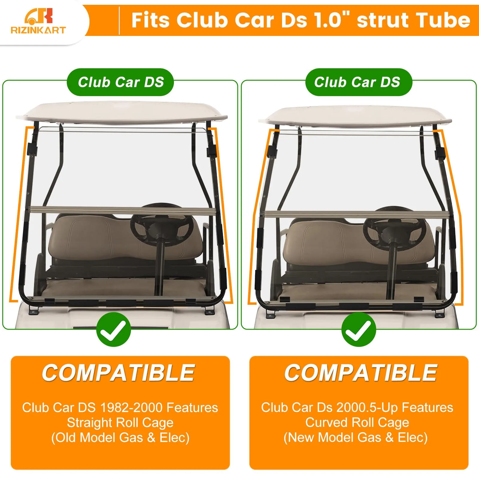 RIZINKART Windshield Clips for Club Car DS and Yamaha image 2