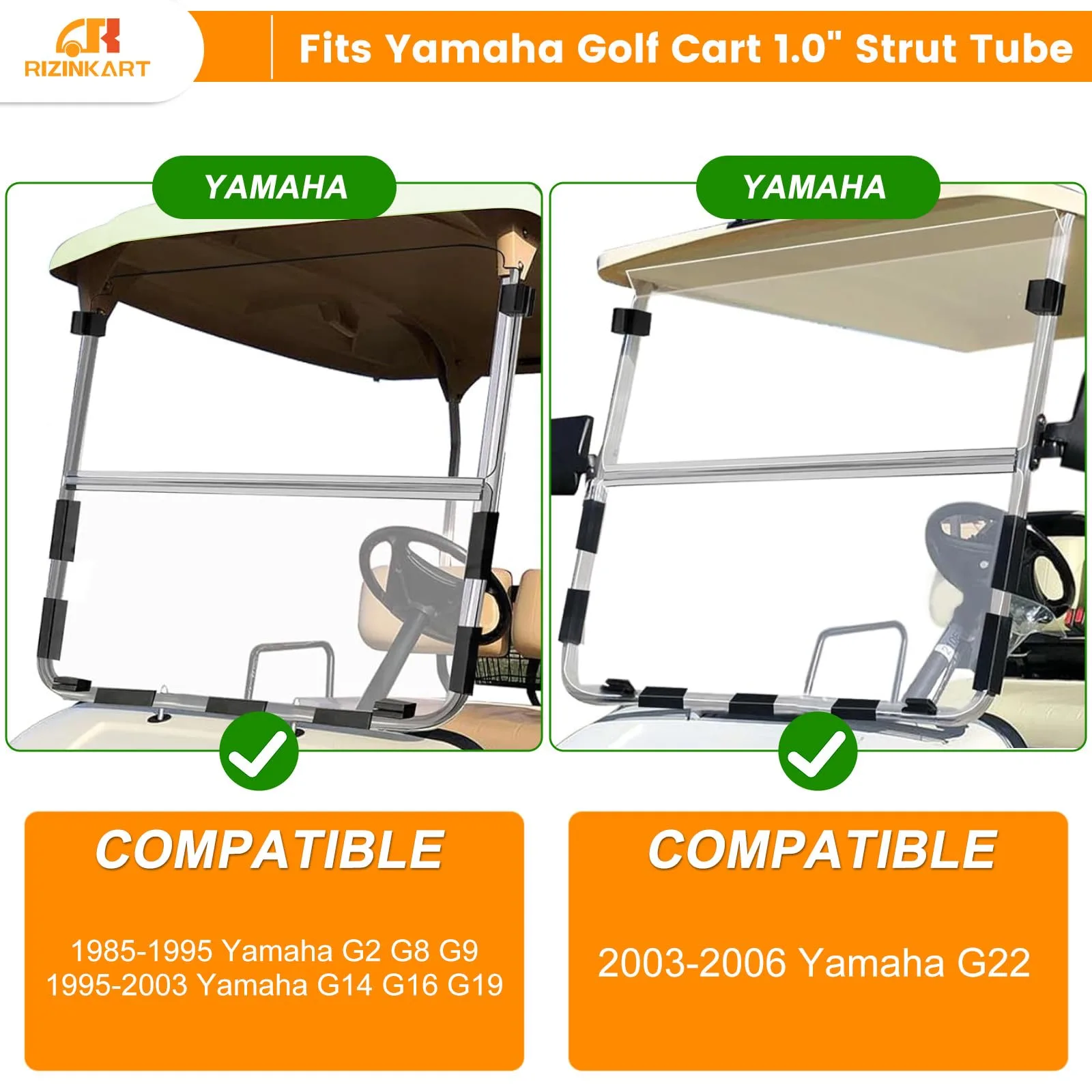 RIZINKART Windshield Clips for Club Car DS and Yamaha image 3