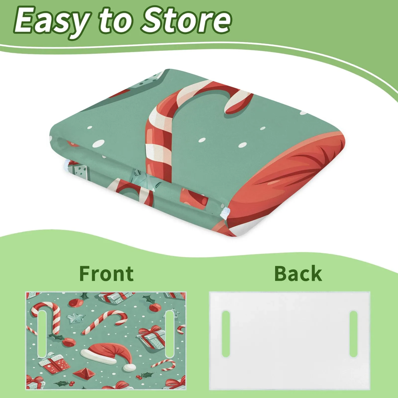 Tiveruda Christmas Candy Golf Cart Seat Cover, 51 x 31 in image 4