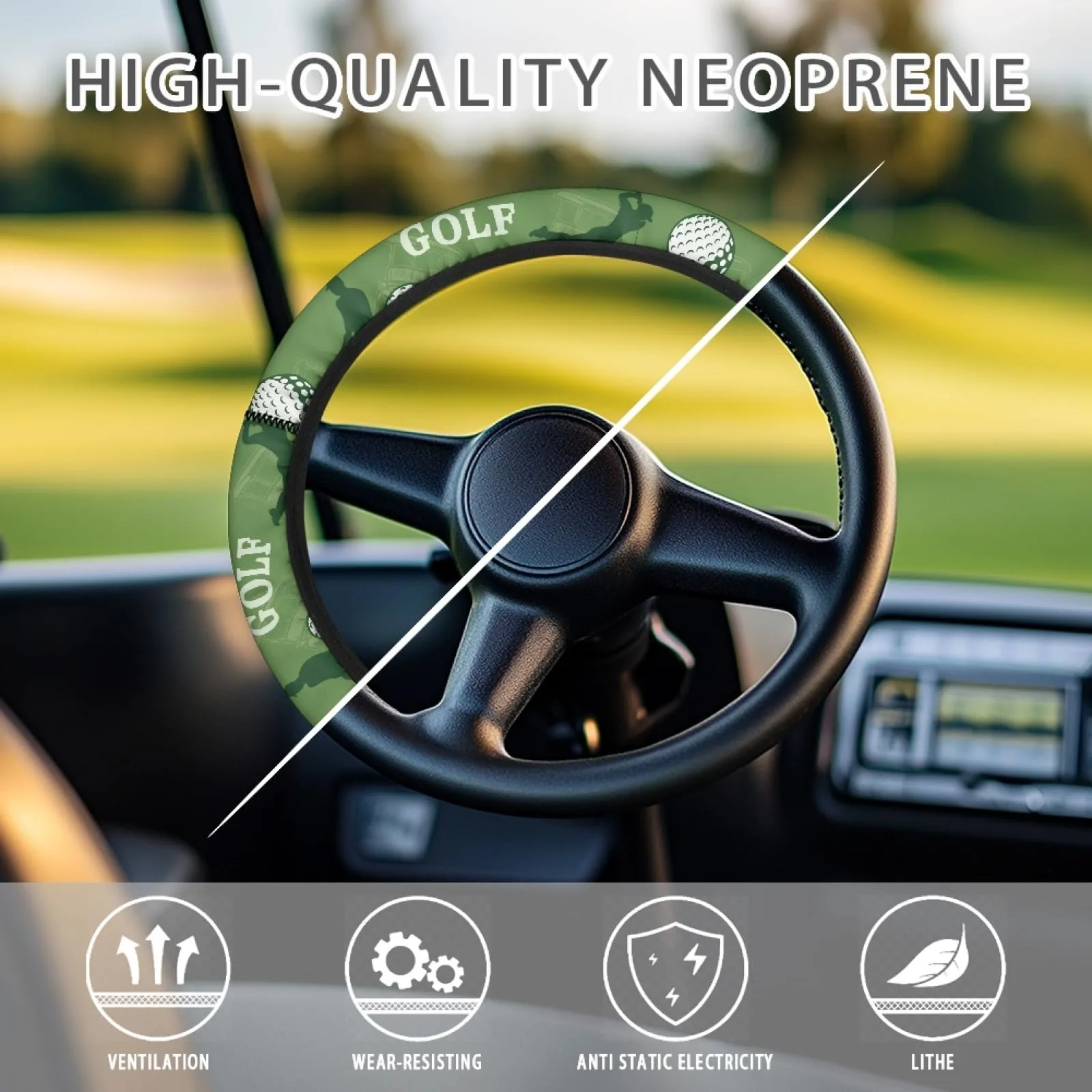 INSTANTARTS Aztec Golf Cart Steering Wheel Cover image 4