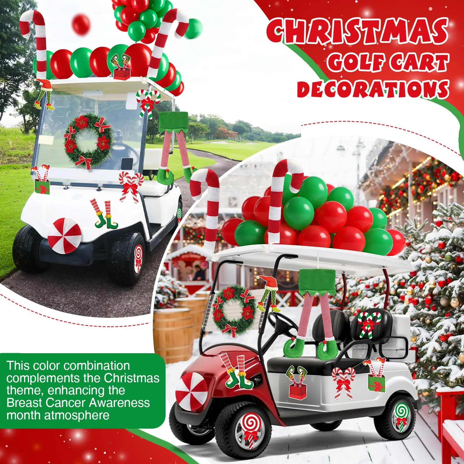 Soulchen Christmas Golf Cart Decoration Set image 4