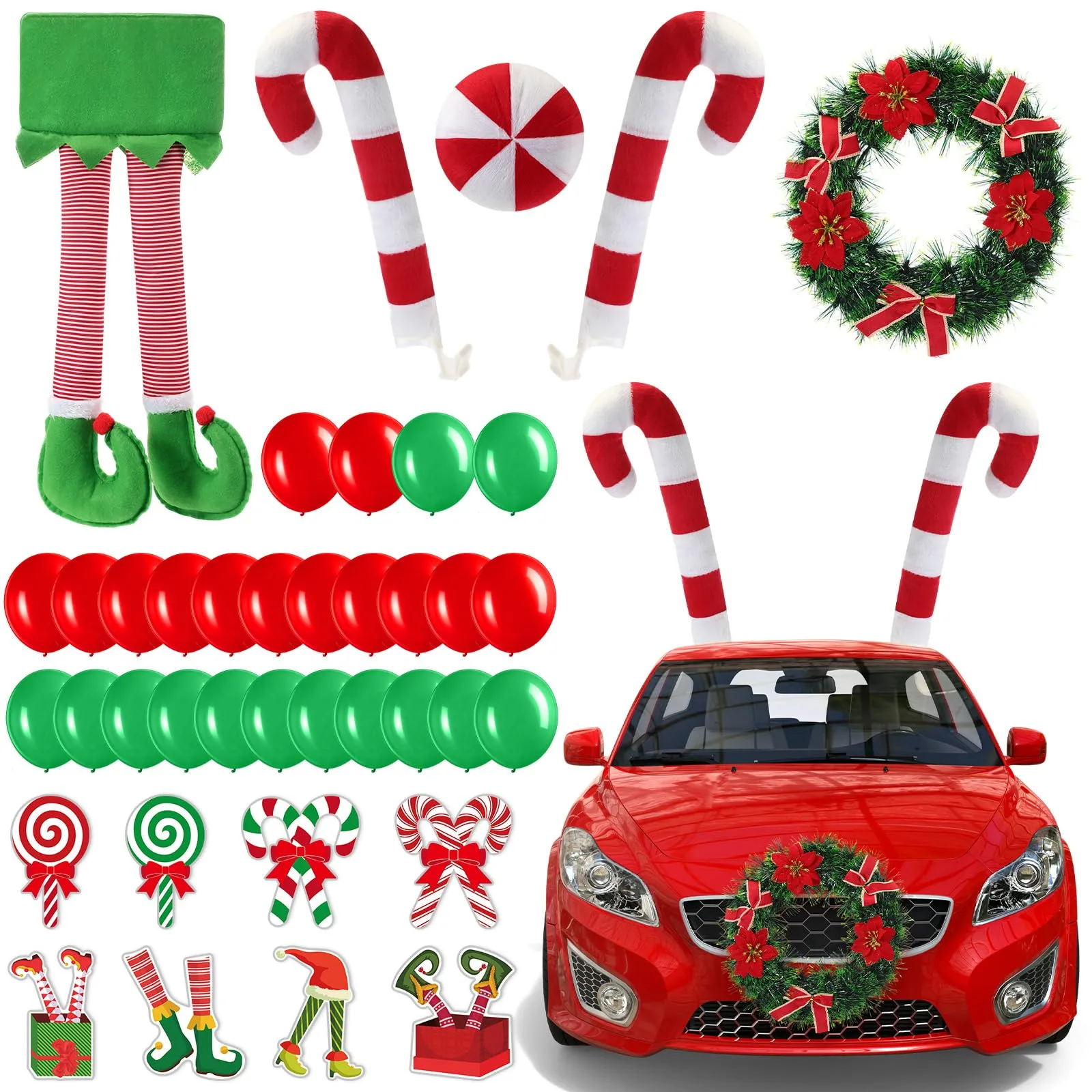 Soulchen Christmas Golf Cart Decoration Set