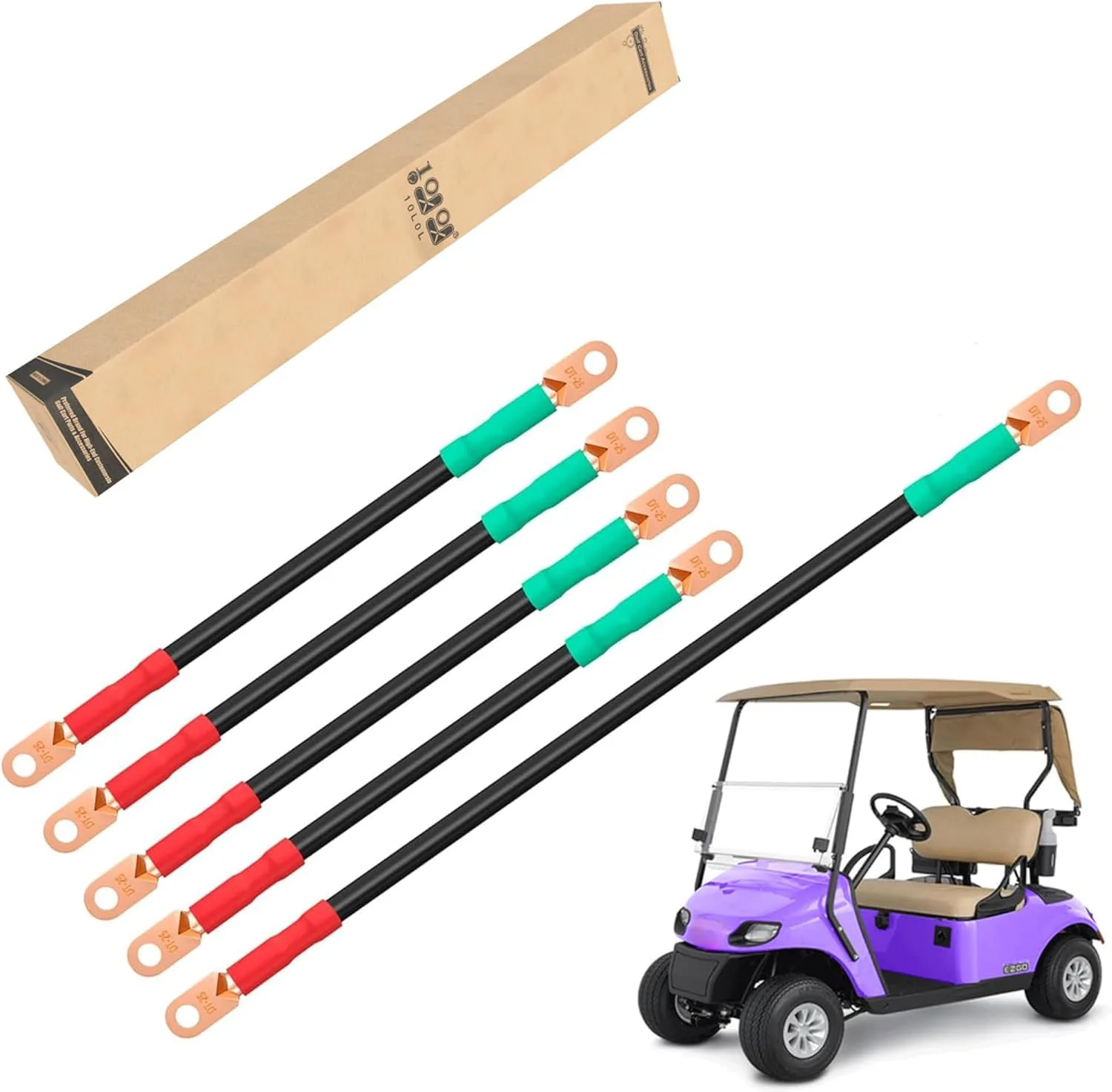 E-Z-GO TXT Battery Cable Kit, 4 Gauge, 36V/48V