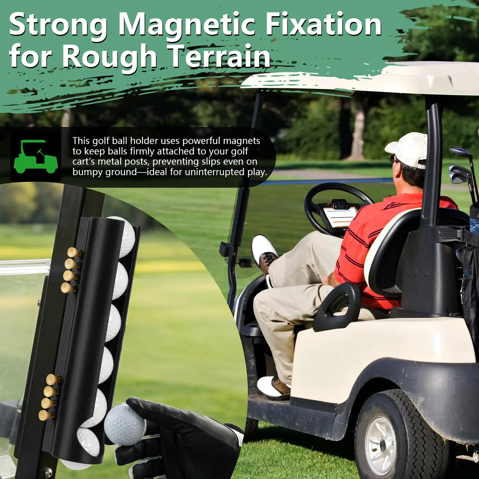 Generic Six-Ball Golf Cart Ball Holder and Tee Dispenser image 3
