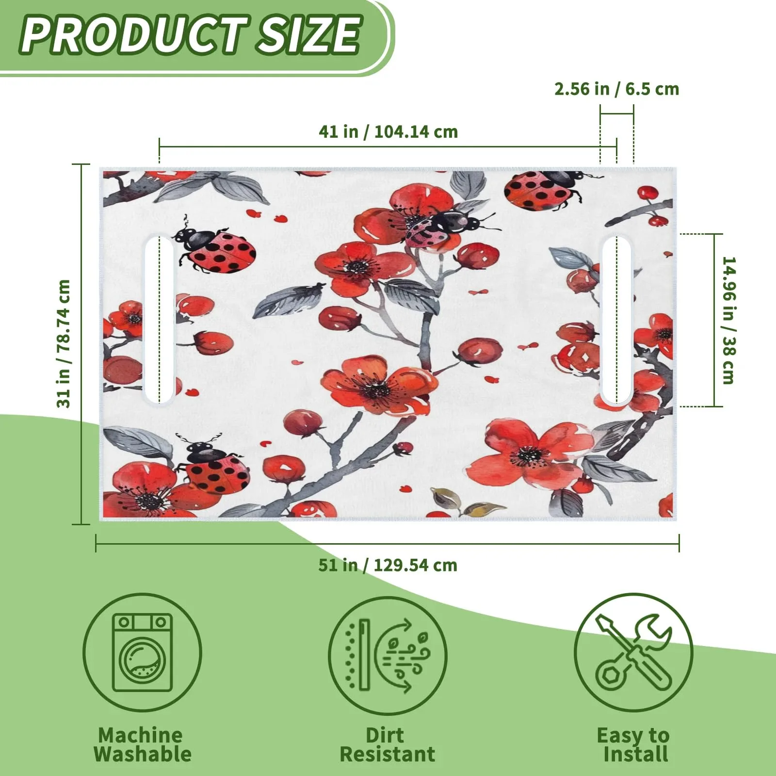 Tiveruda Japanese Cherry Blossom Golf Cart Seat Cover image 2