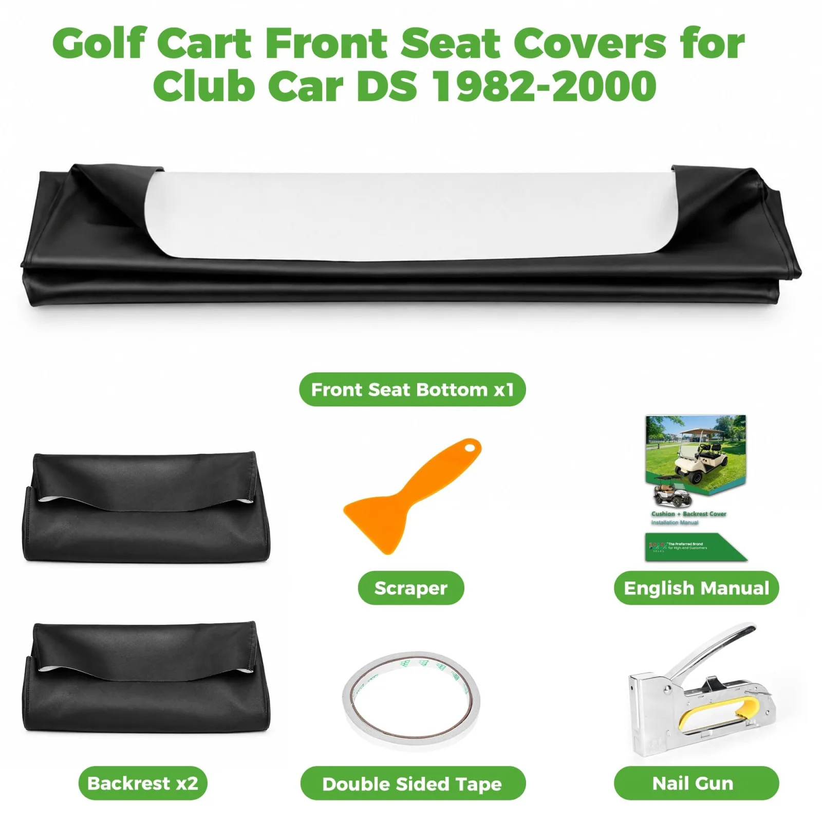 10L0L Front Seat Covers for Club Car DS and Yamaha G22 image 4