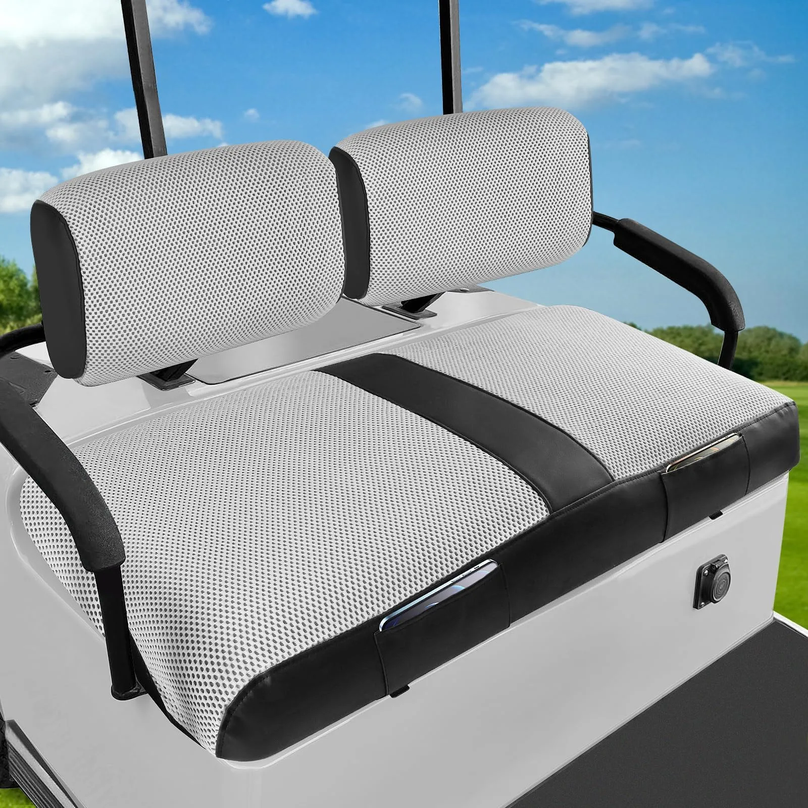 MOSNAI M229 Yamaha Golf Cart Front Seat Cover Set