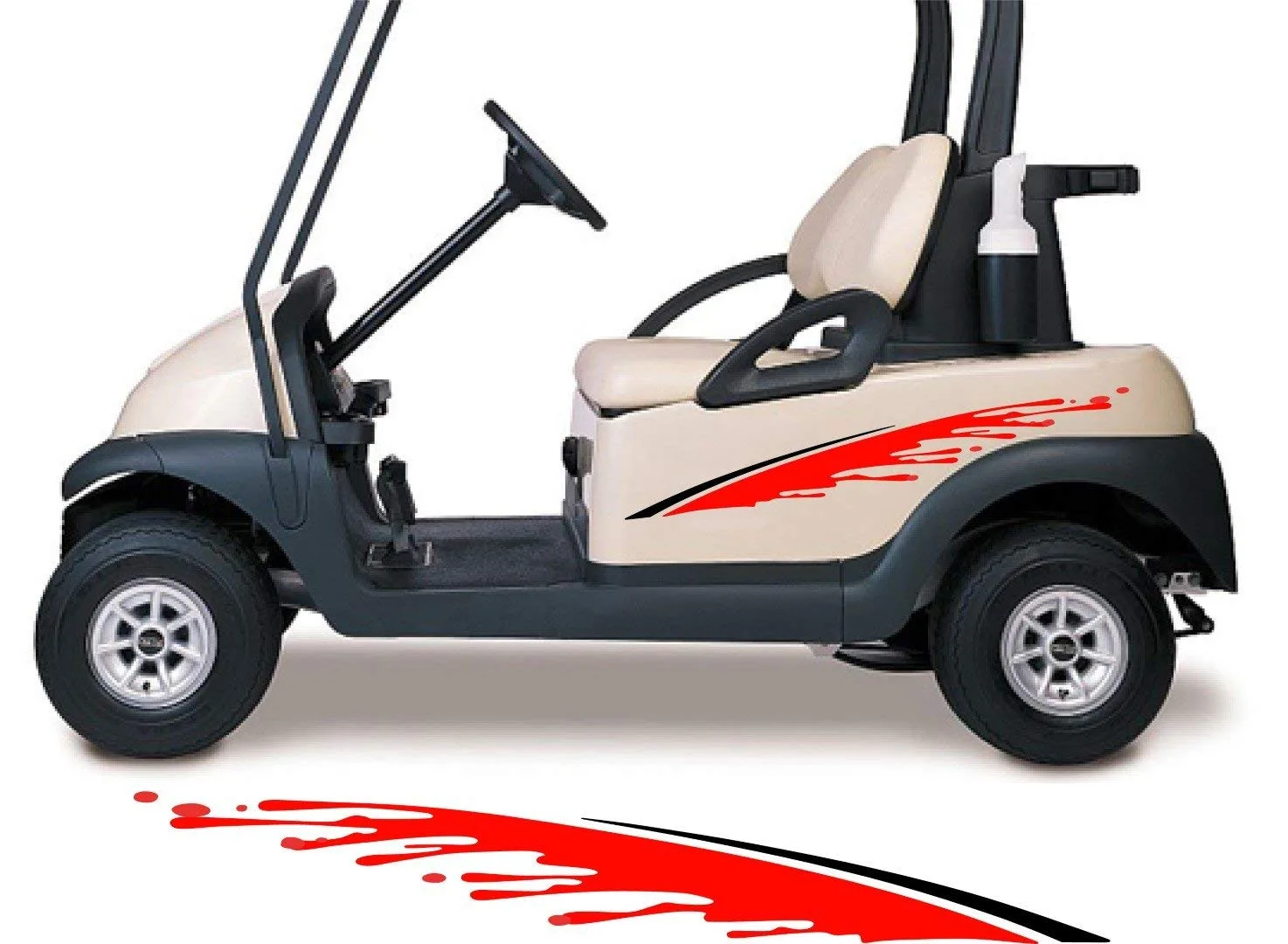 StickerChef GCA1226 Two-Color Vinyl Golf Cart Decal Sticker