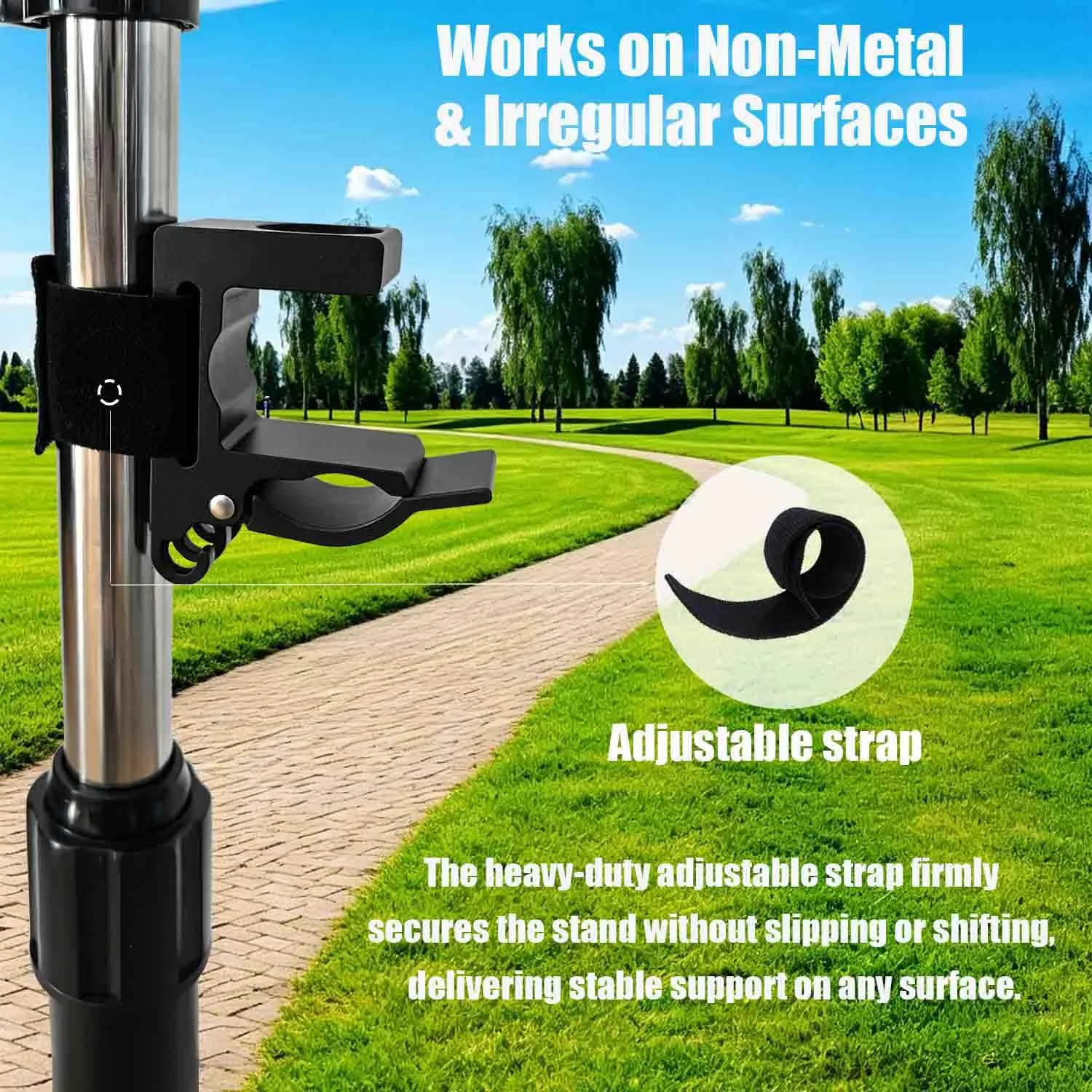 SirChic Magnetic Golf Cart Holder Clip — Black Aluminum image 4
