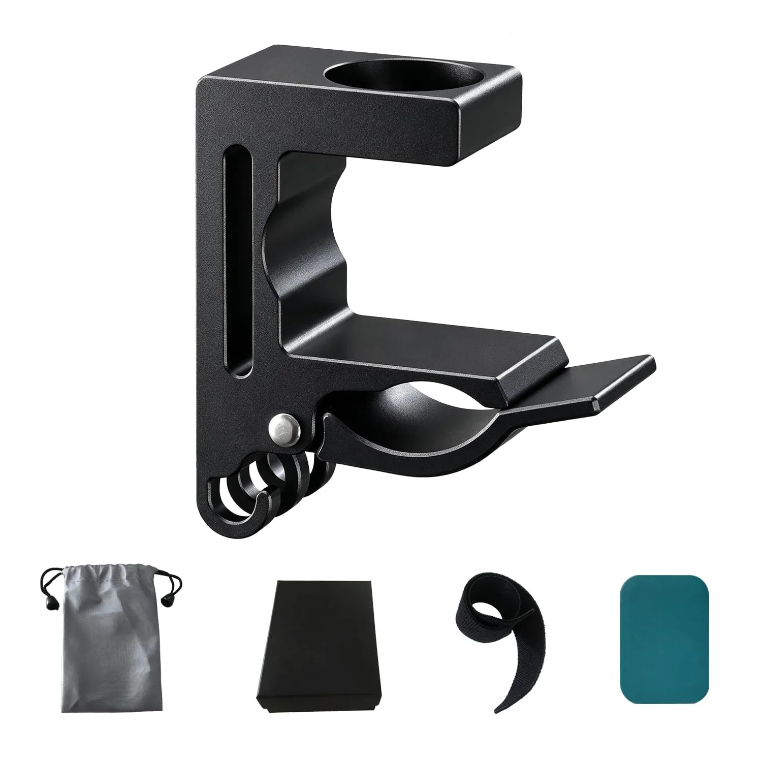 SirChic Magnetic Golf Cart Holder Clip — Black Aluminum