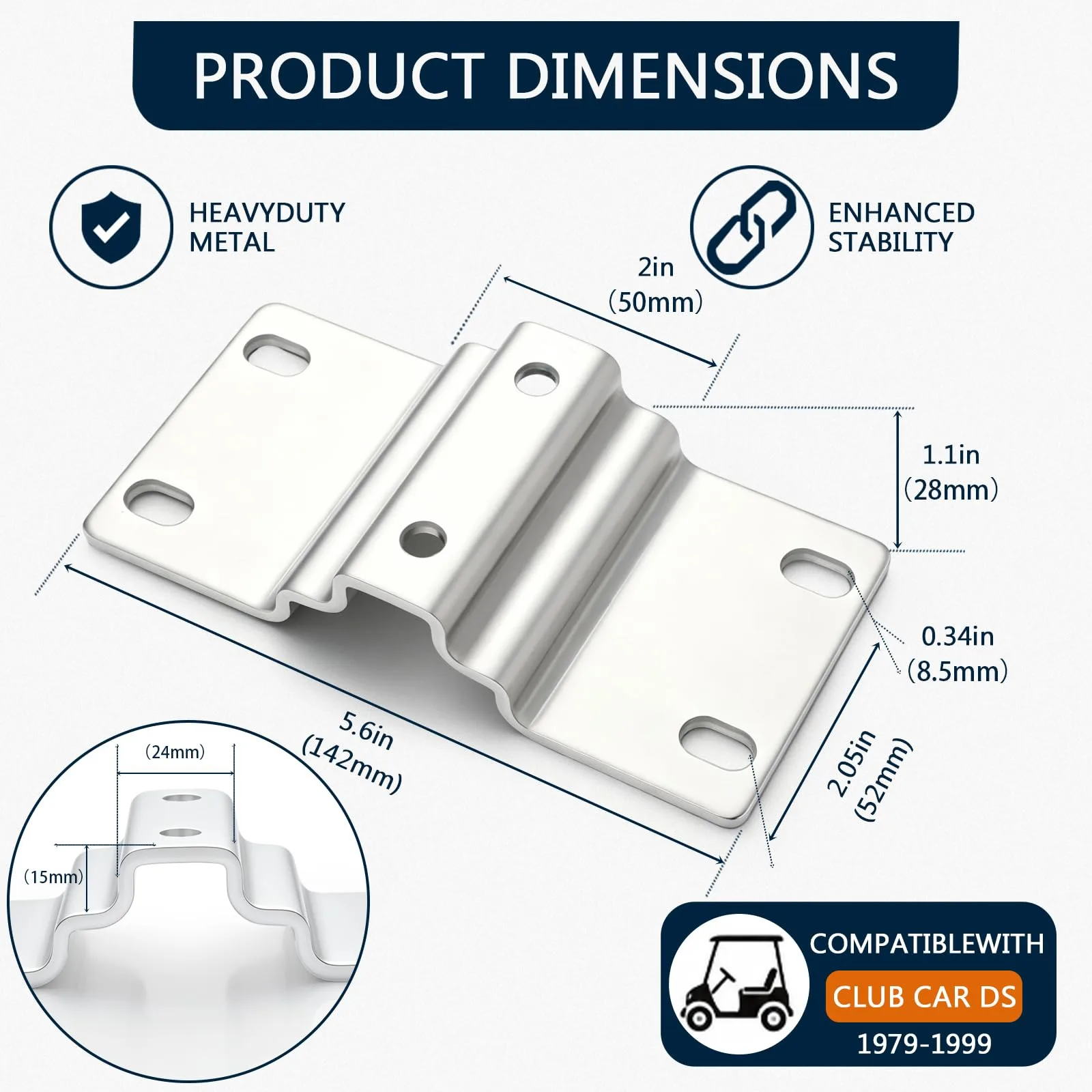Sosation Seat Back Mount Bracket for Club Car DS image 2