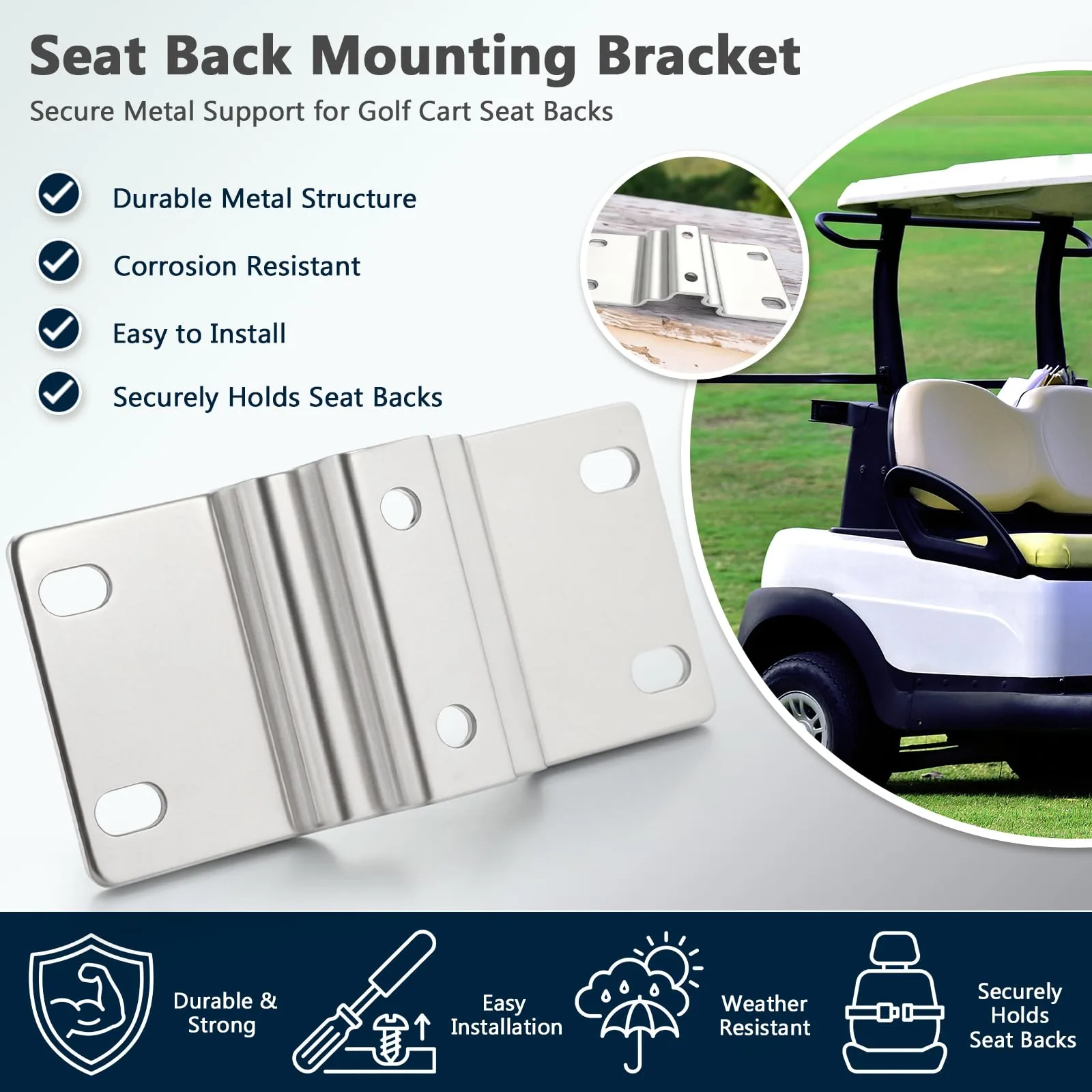 Sosation Seat Back Mount Bracket for Club Car DS image 4