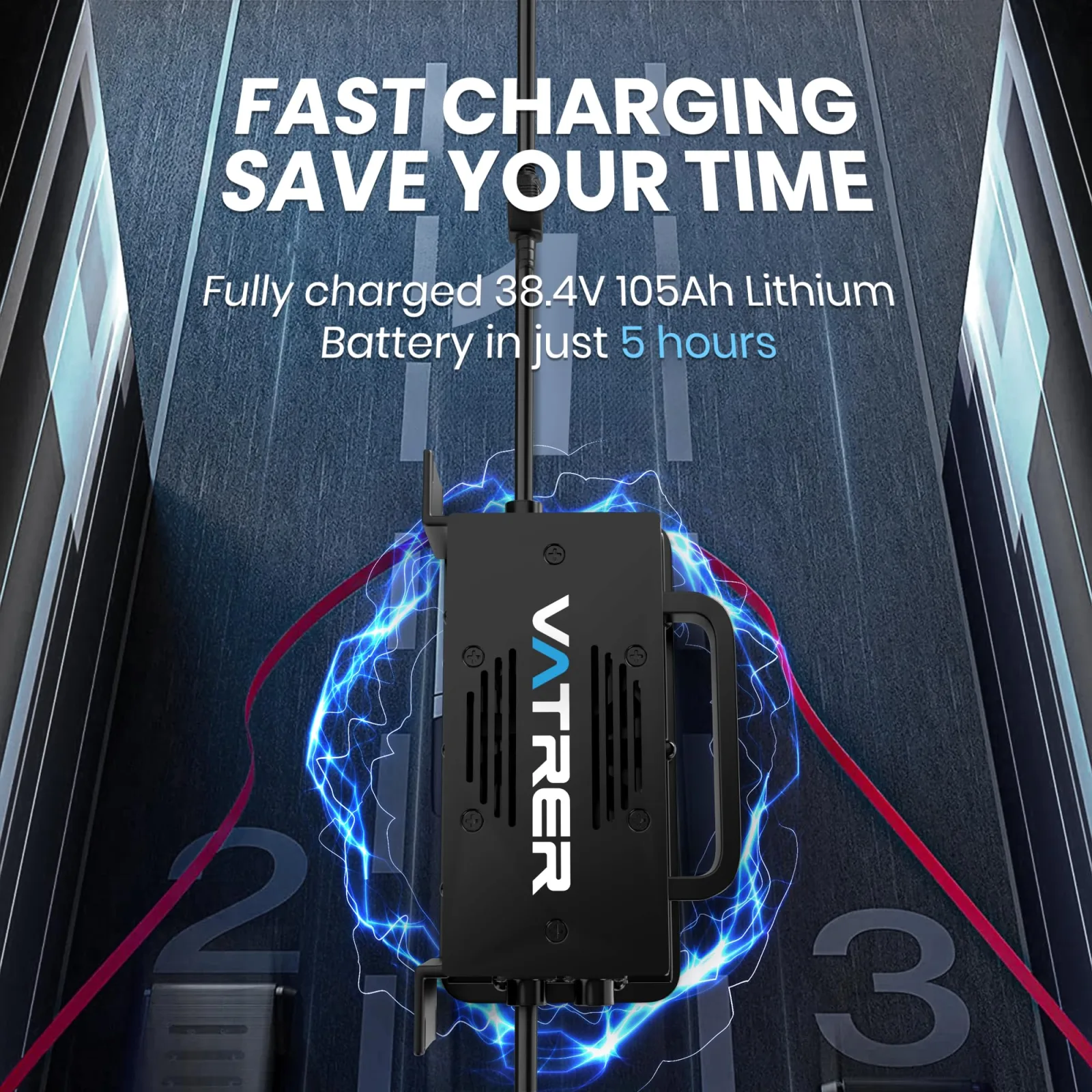 VATRER POWER 43.8V 25A 36V LiFePO4 Golf Cart Charger image 2