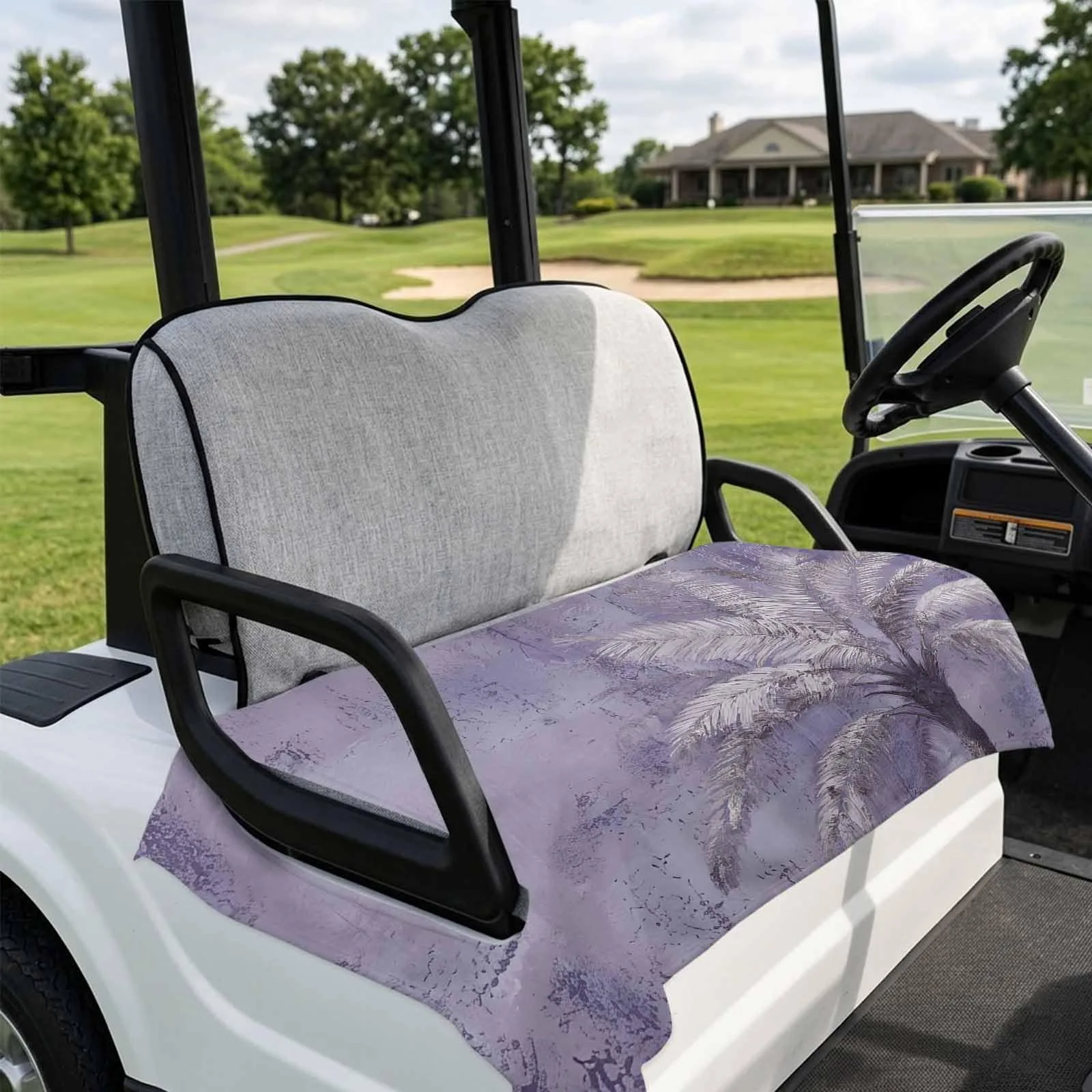 LooPoP 51" x 31" Microfiber Golf Cart Seat Cover — Purple image 3