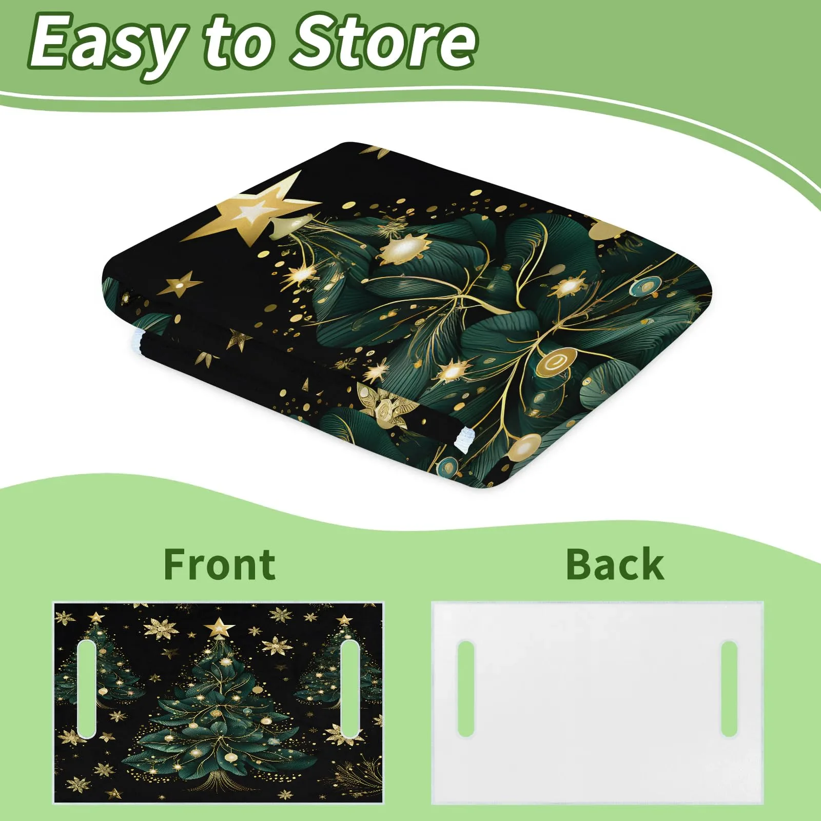 Tiveruda Christmas Tree Snowflake Golf Cart Seat Cover image 4