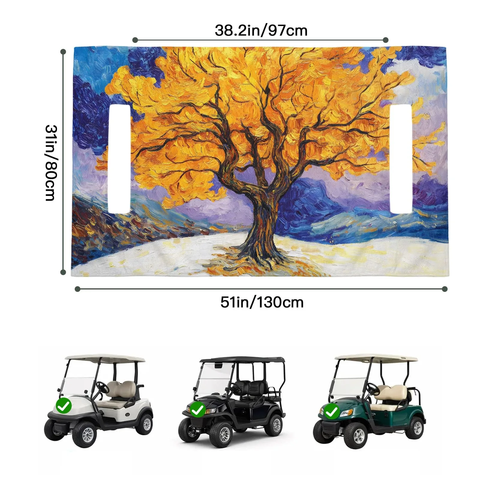 Trosturdspn Golf Cart Seat Towel Blanket 51 x 31 in image 2