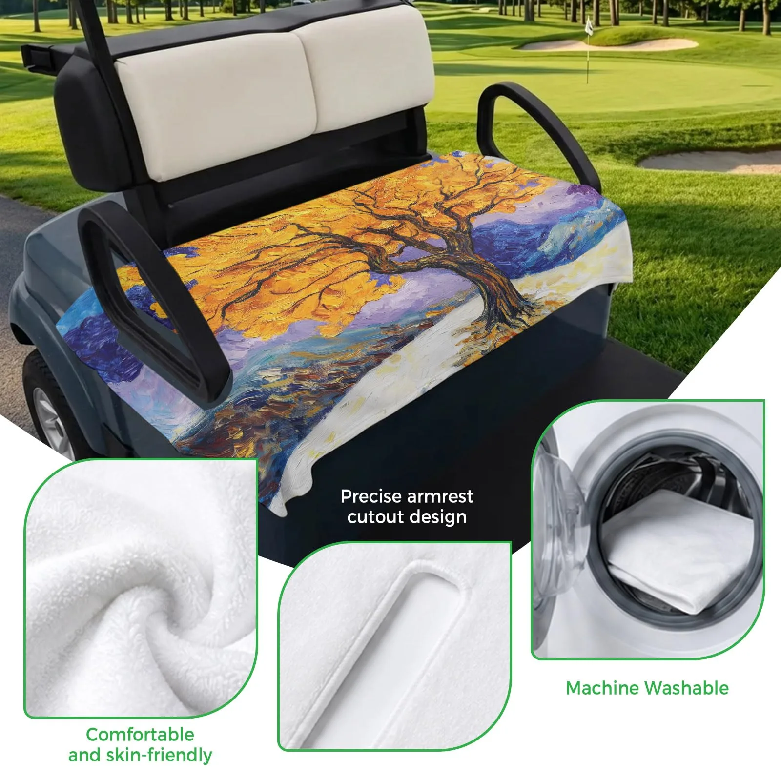 Trosturdspn Golf Cart Seat Towel Blanket 51 x 31 in image 3