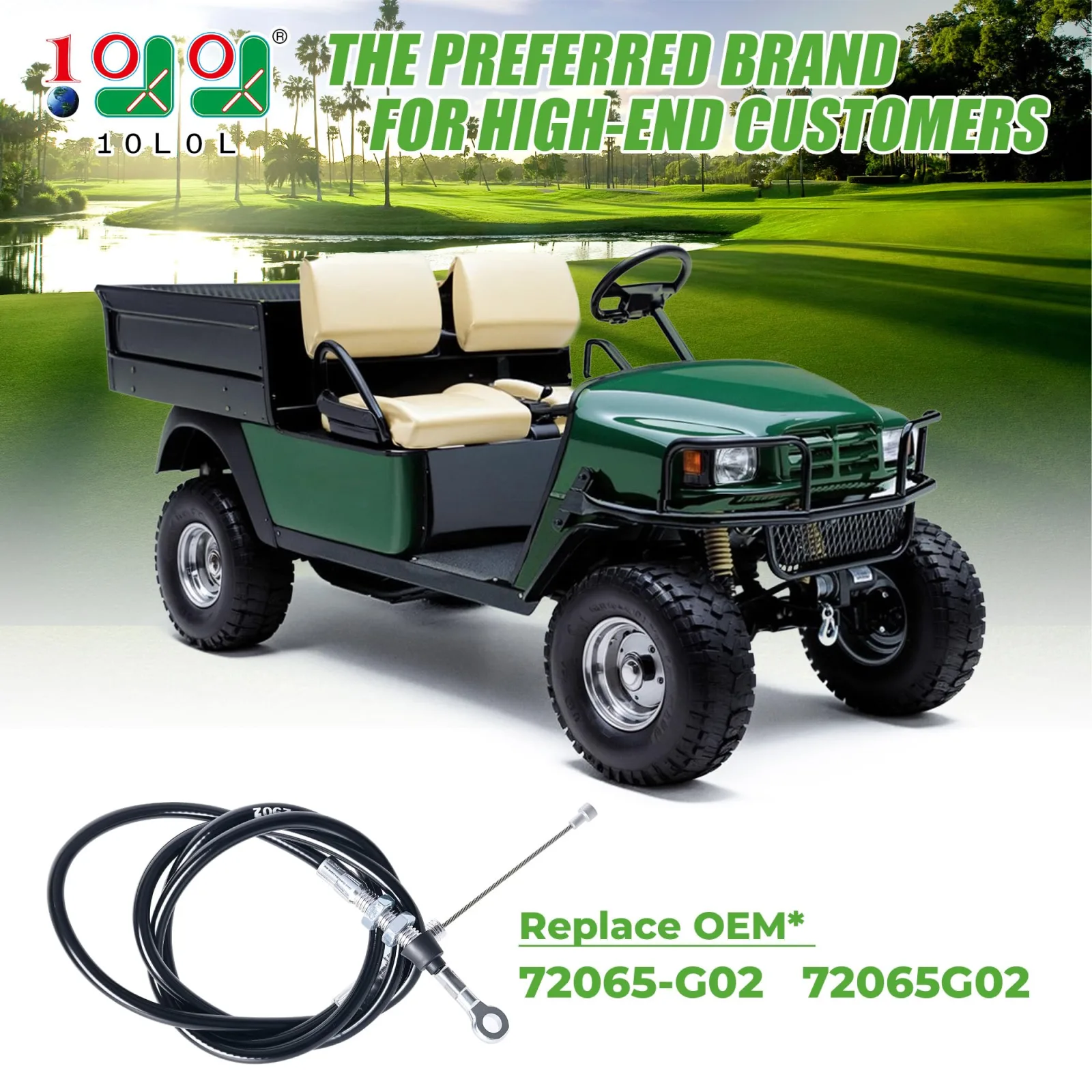10L0L Throttle Cable for E-Z-GO 72065-G02 image 2